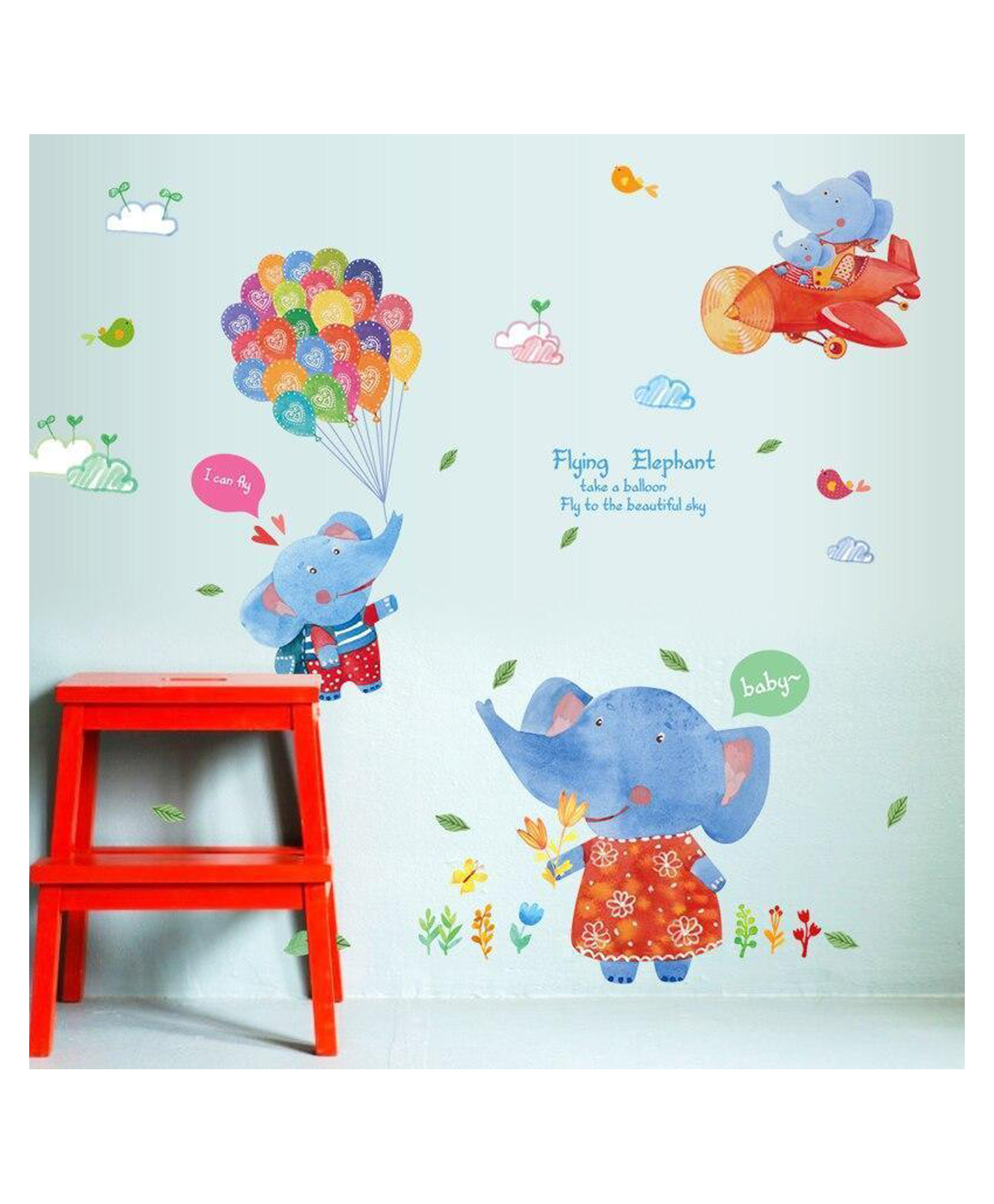 JAAMSO ROYALS Multicolor Winnie Pooh Nursery Kids Children Baby Effect Wall Sticker (50cm x 70cm)-picture-31