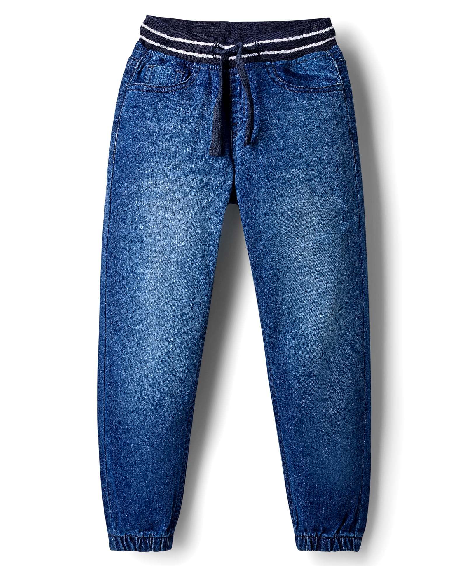 Pine Kids Denim Woven Full Length Washed Jeans - Navy Blue-picture-11