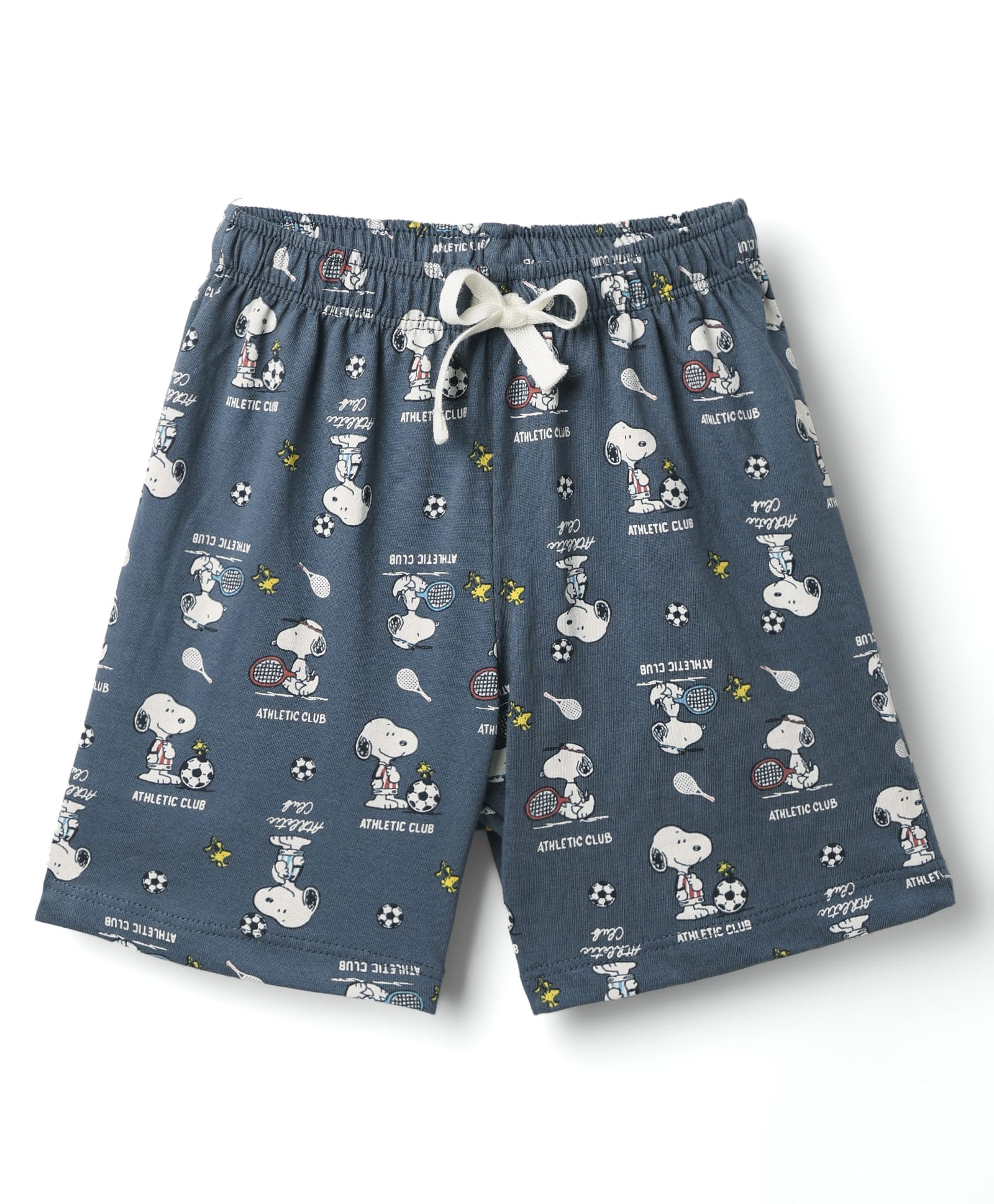 CUCUMBER Sinker Knit Above Knee Length Shorts With Peanuts Graphics - Charcoal Grey-picture-6
