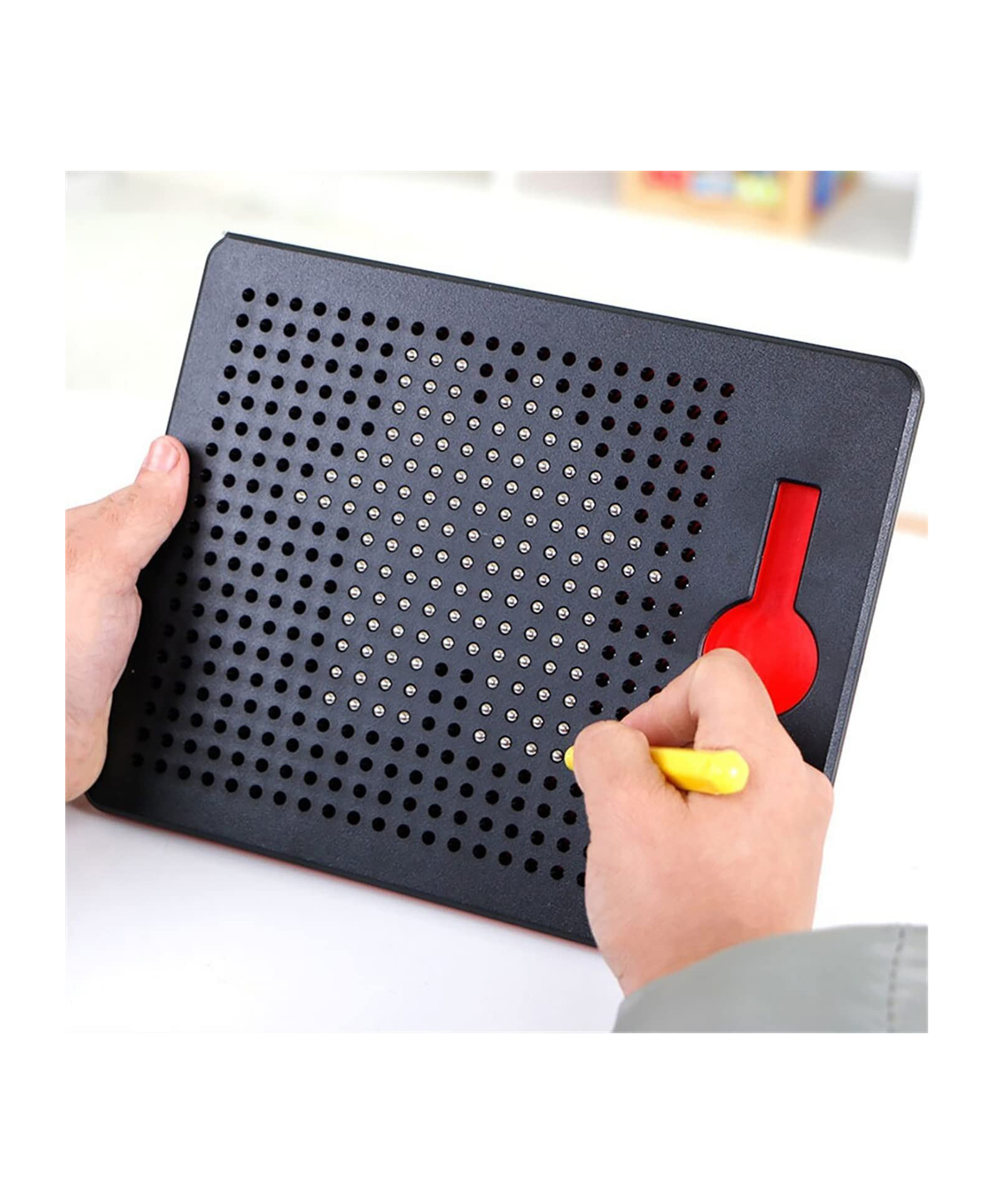 Enorme Magnetic Board Doodle Drawing Writing Pen Ball Beads Pad for Kids - Multicolor-image-9