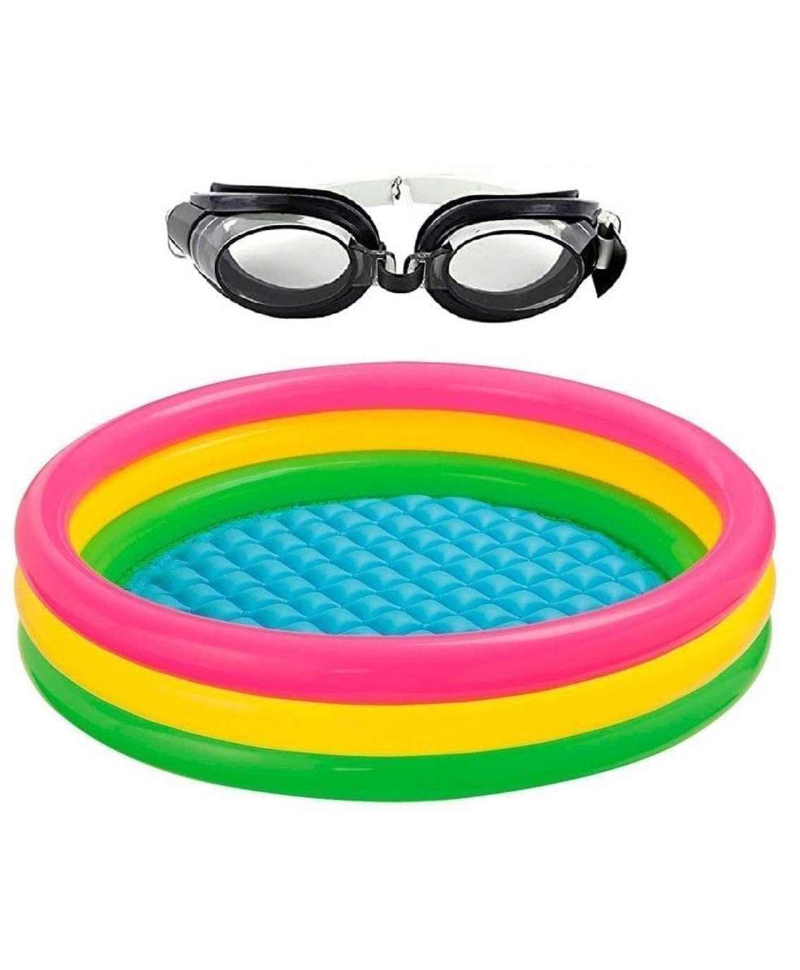 Enorme Inflatable Kids 3 Feet Swimming Water Pool Bath Tub with Adjustable Swimming Goggles-image-42