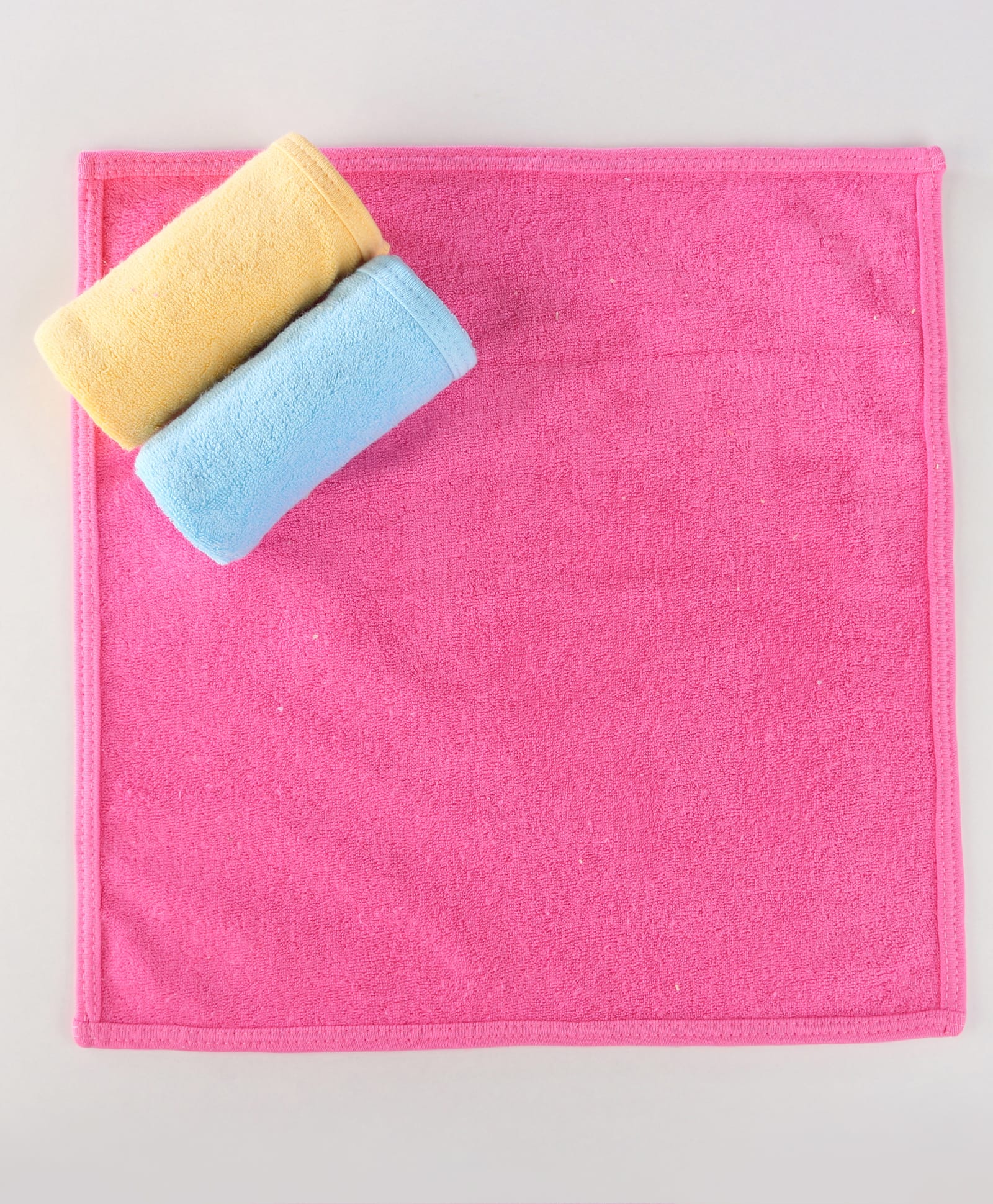 Pink Rabbit Terry Knit Hand & Face Towels Pack of 3 L 30.5 x B 30.5 cm -Blue Yellow & Purple-image-32