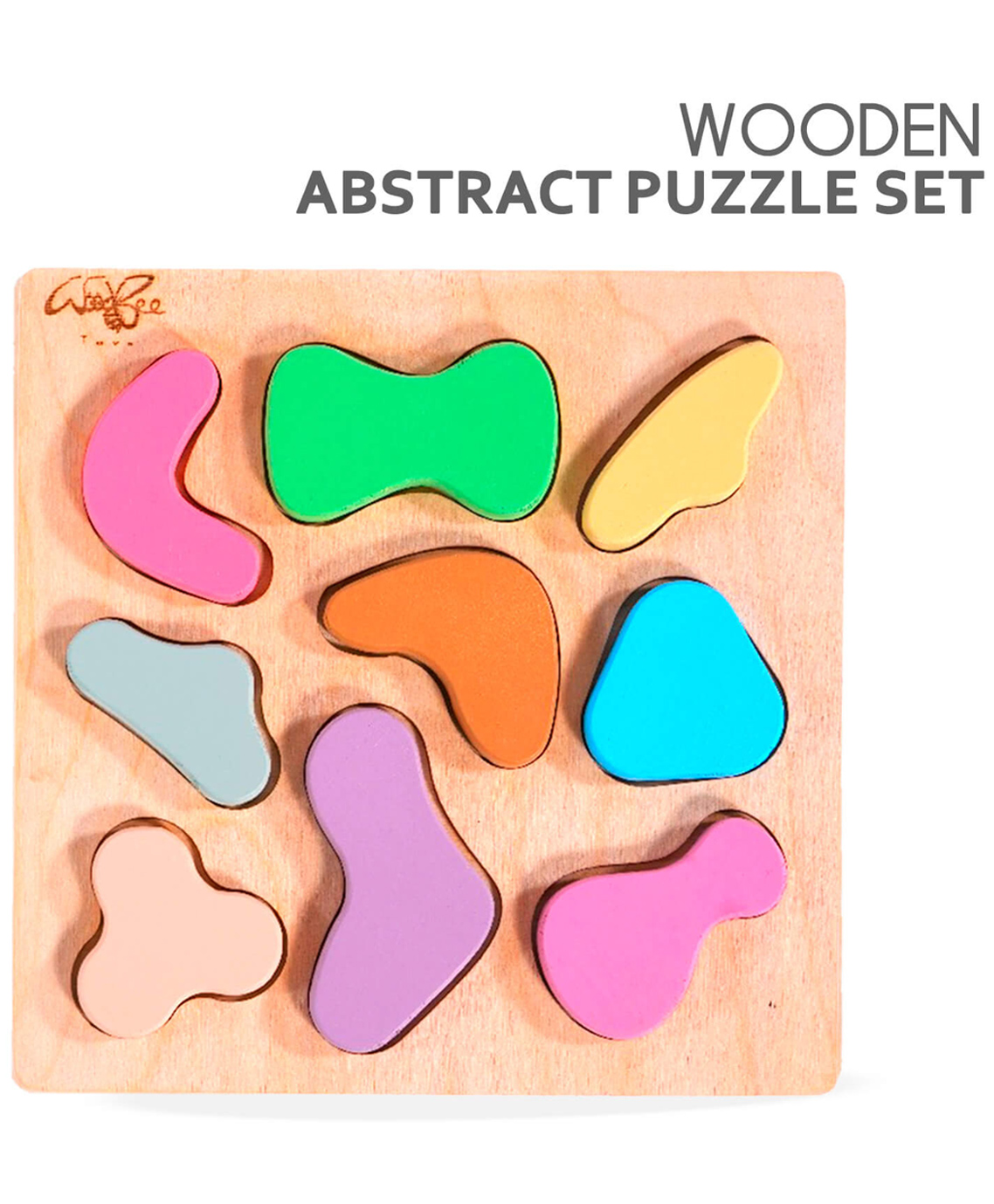 WoodBee Wooden Abstract Puzzle - Multicolor-image-38