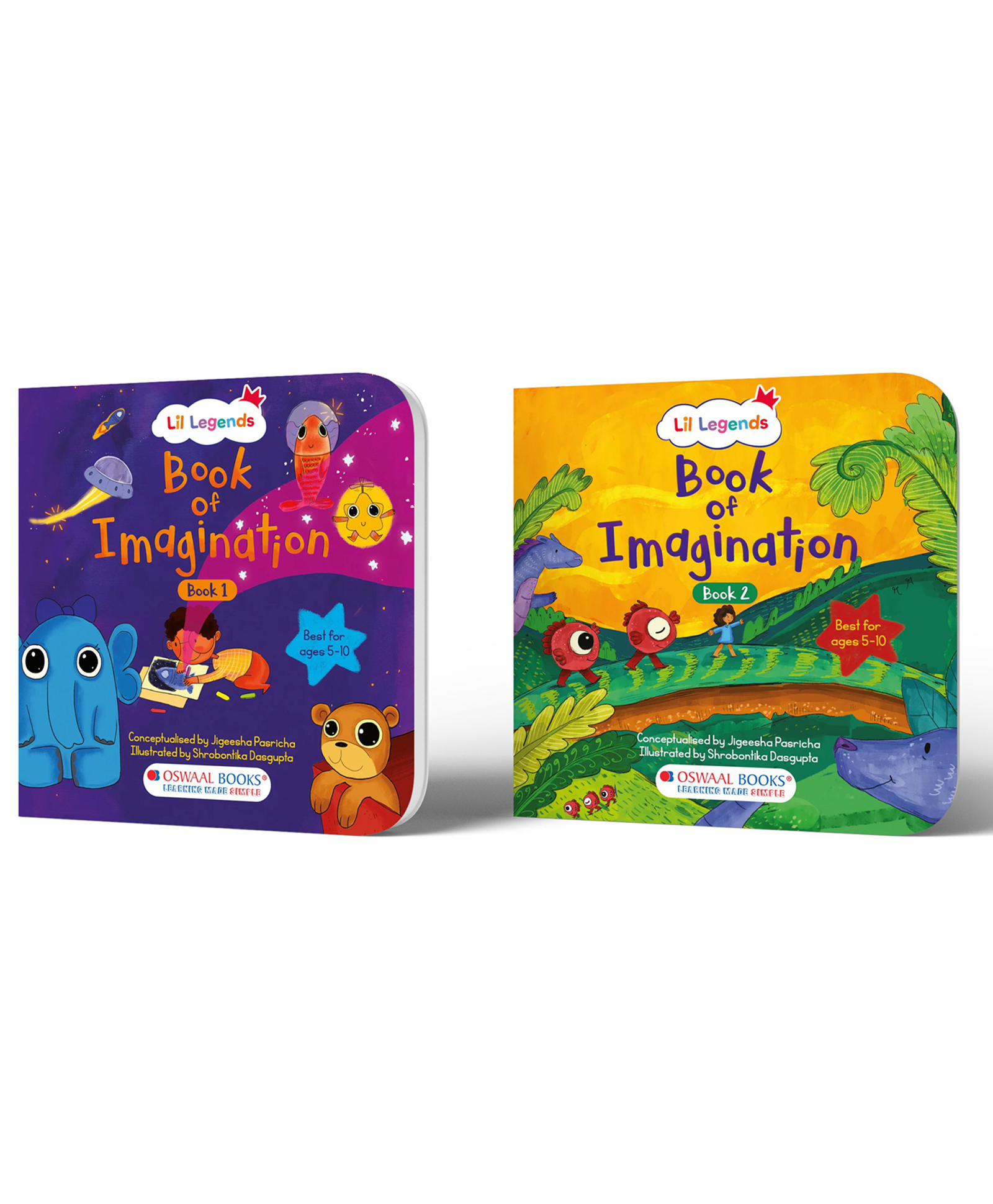 Oswaal BooksLil Legends Book of Imagination Part 1 & 2 (Set of 2) | Fun Early Learning Activity Books for Kids (Age 5-12 Years) | Drawing, Doodling, Creative Writing, Coloring & Art for Boys/Girls - English-image-40