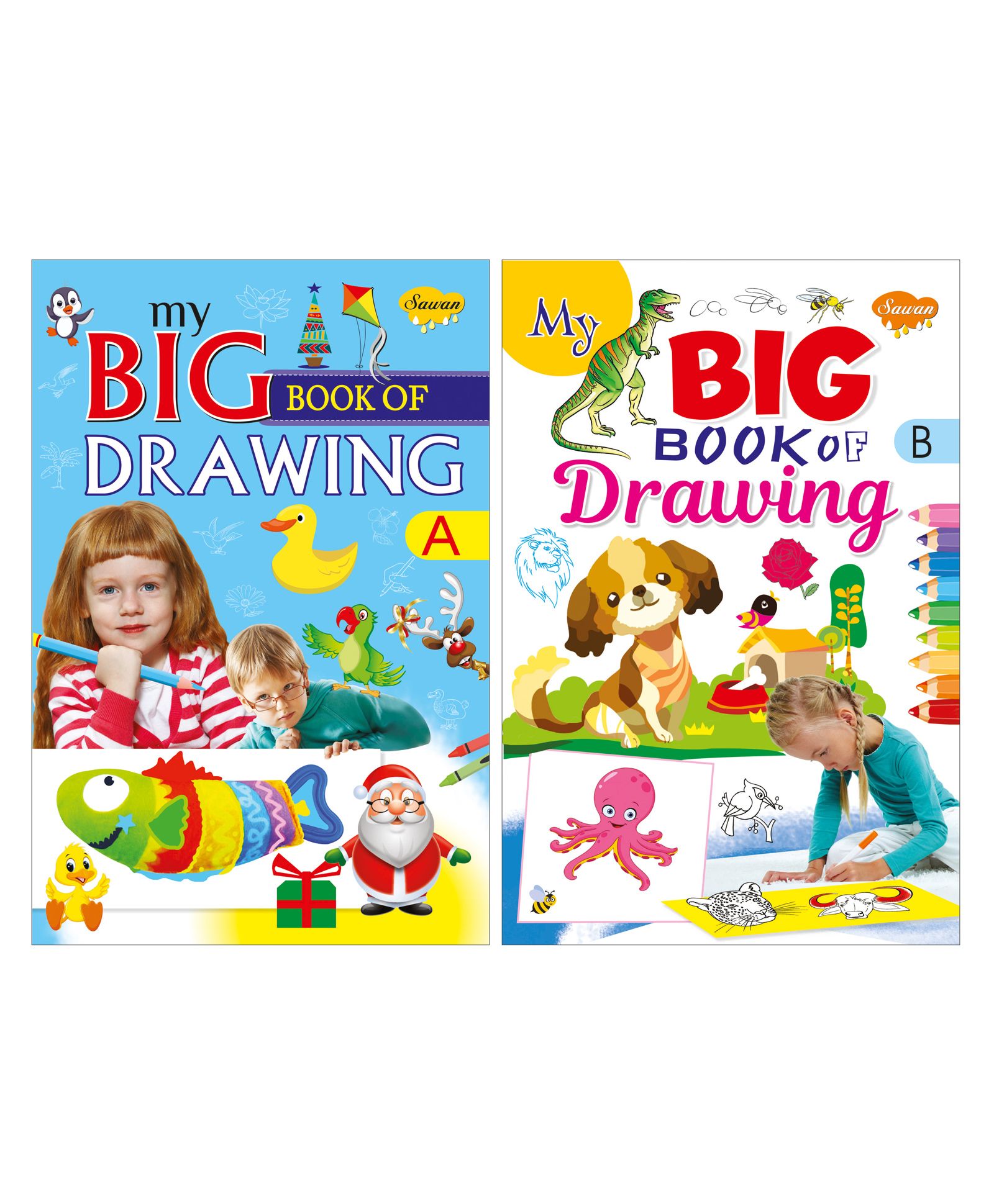 Sawan Drawing Book Set of 2 - English-image-2