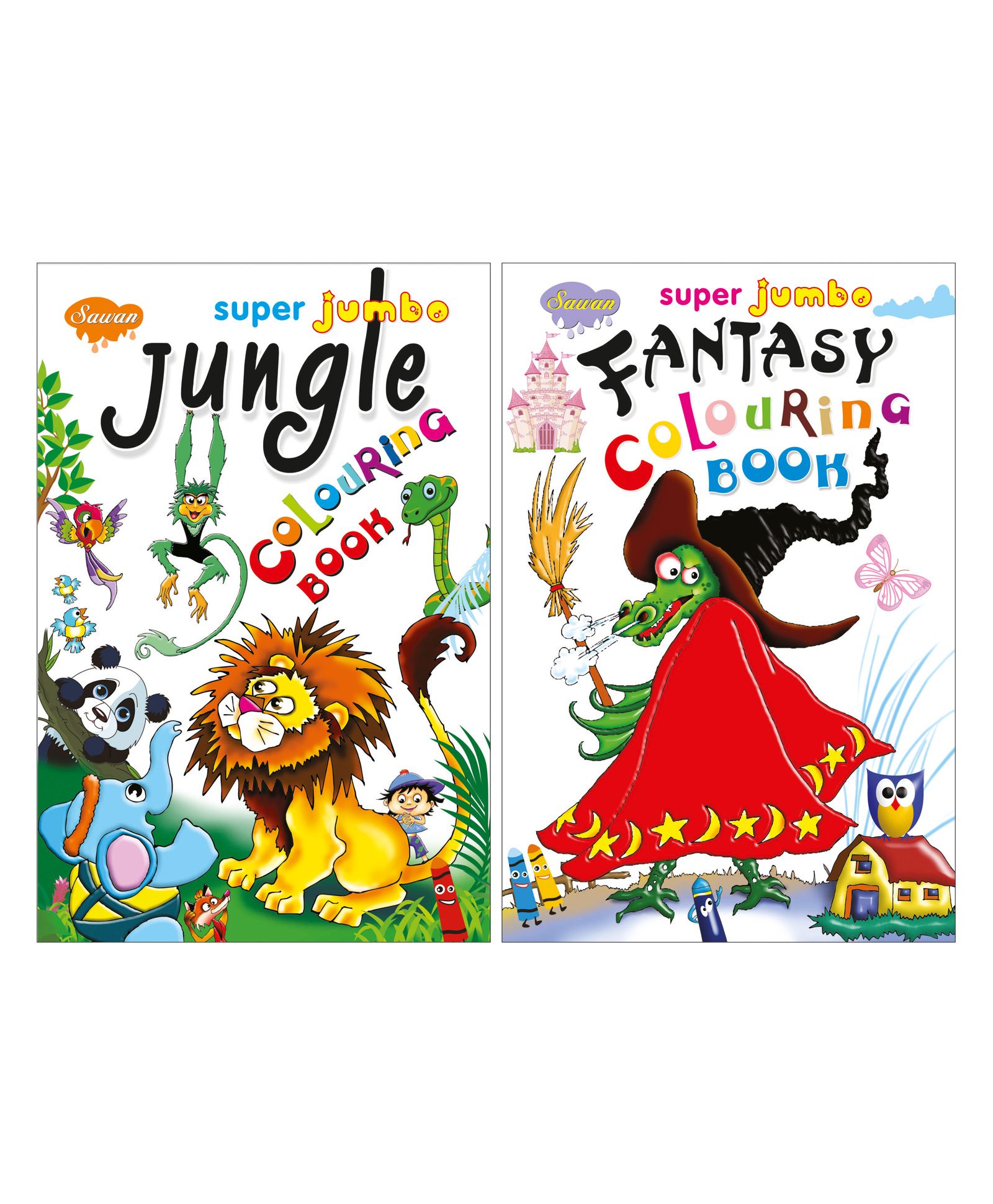 Sawan Jungle & Fantasy Coloring Book Pack of 2 - English-picture-14