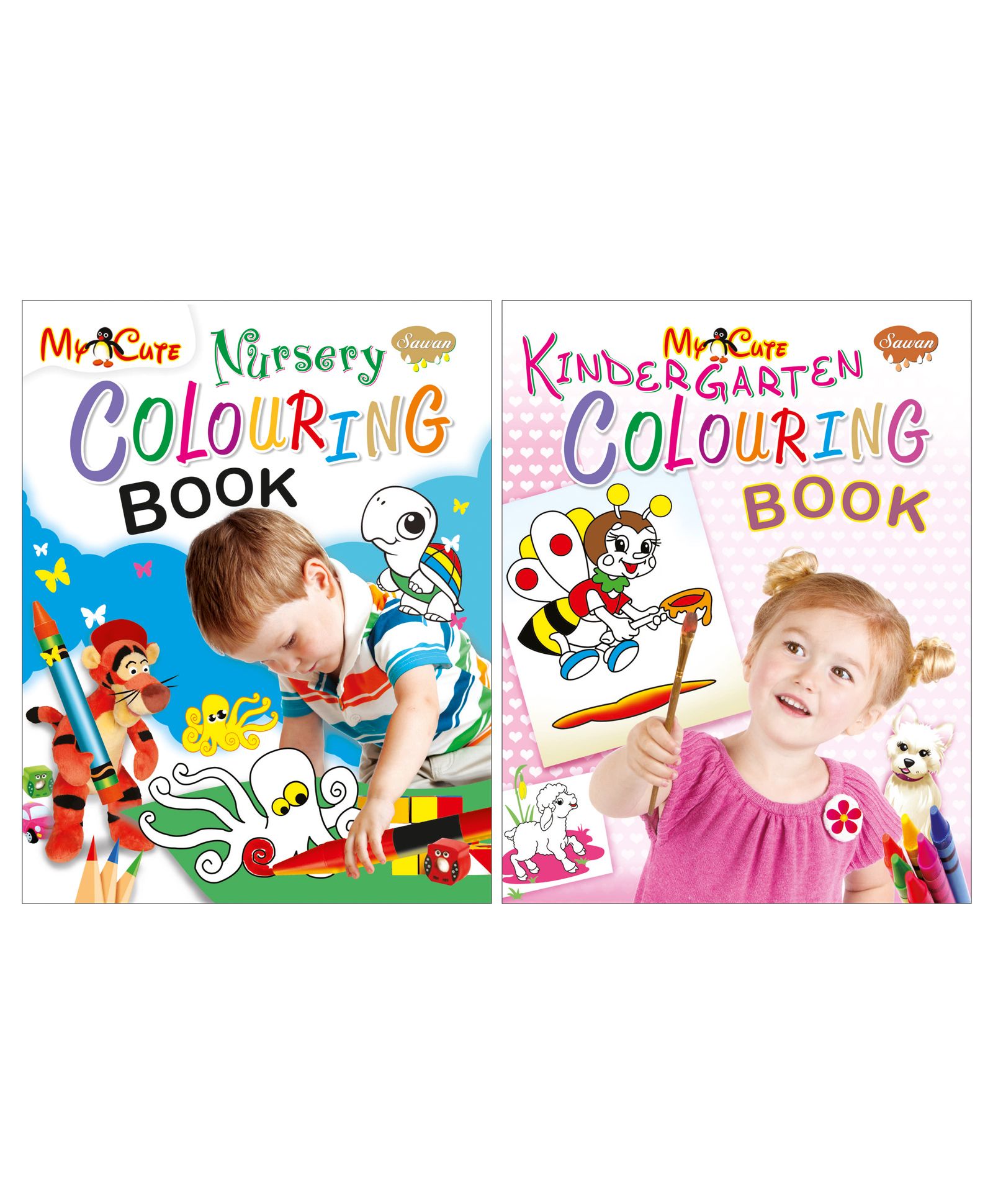 Sawan Nursery & Kindergarten Coloring Book Pack of 2 - English-image-31