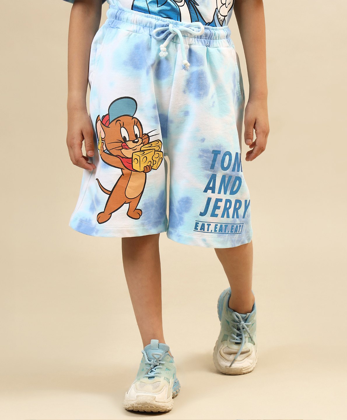 Kidsville Warner Bros Featuring Jerry Printed Shorts - Blue & White-picture-18