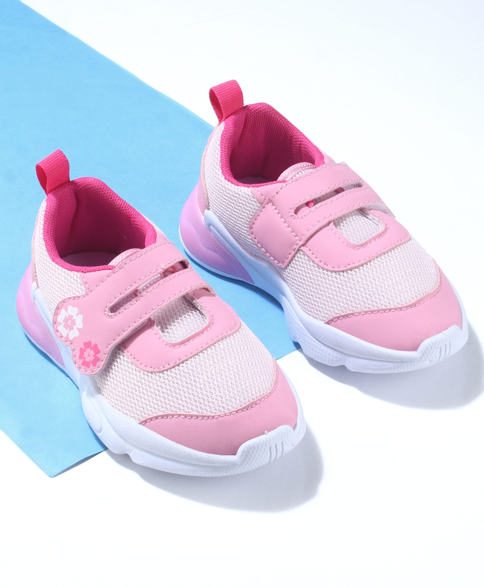 Cute Walk by Babyhug Sneaker Shoes With Velcro Closure & Floral Print - Pink-picture-10