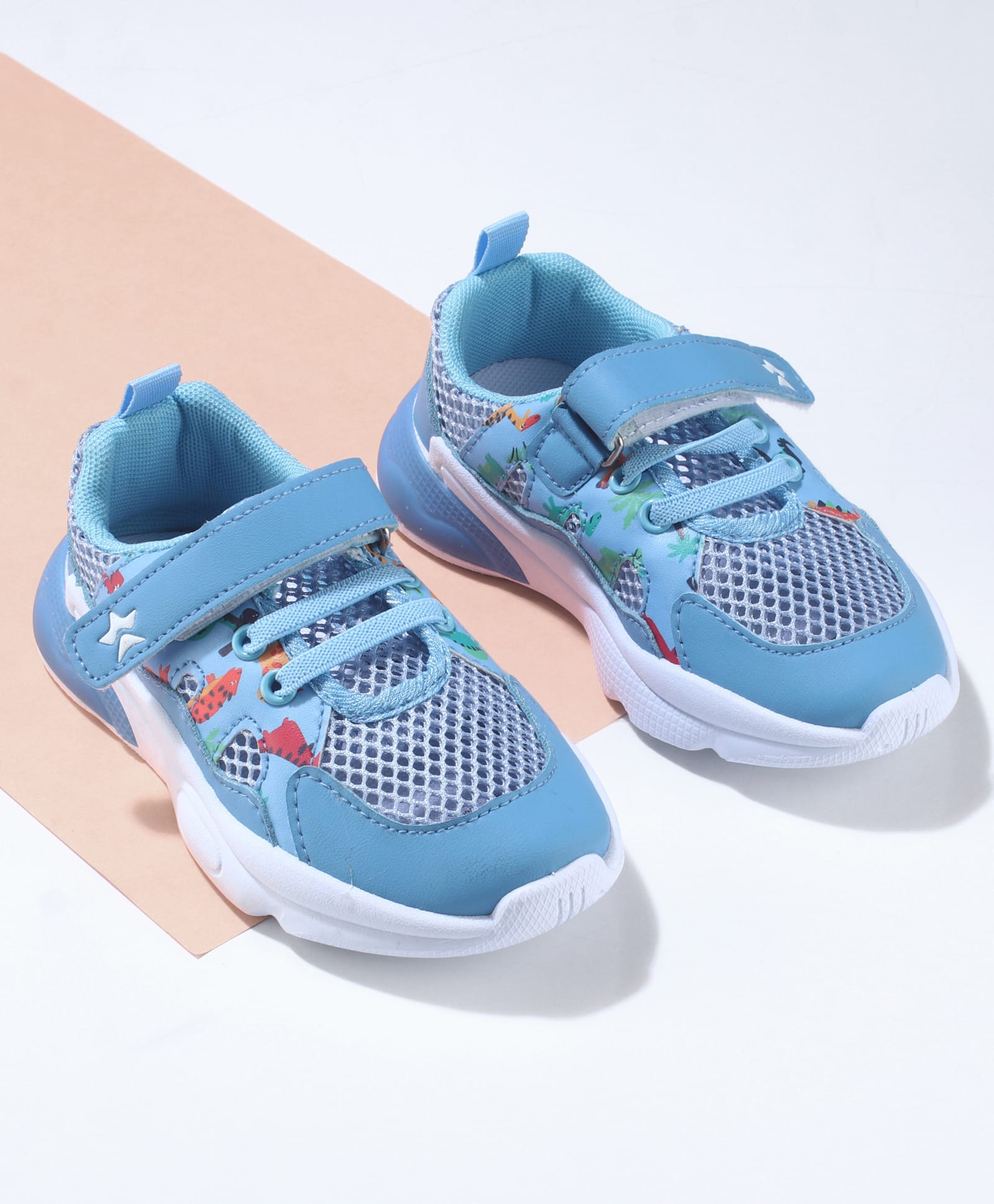 Cute Walk By Babyhug Velcro Closure Sneakers With Lace Detailing - Blue-picture-27