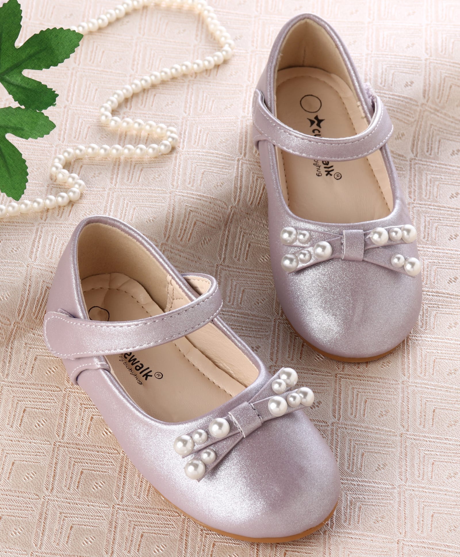 Cute Walk by Babyhug Ballerina With Velcro Closure and Bow Applique - Purple-image-22