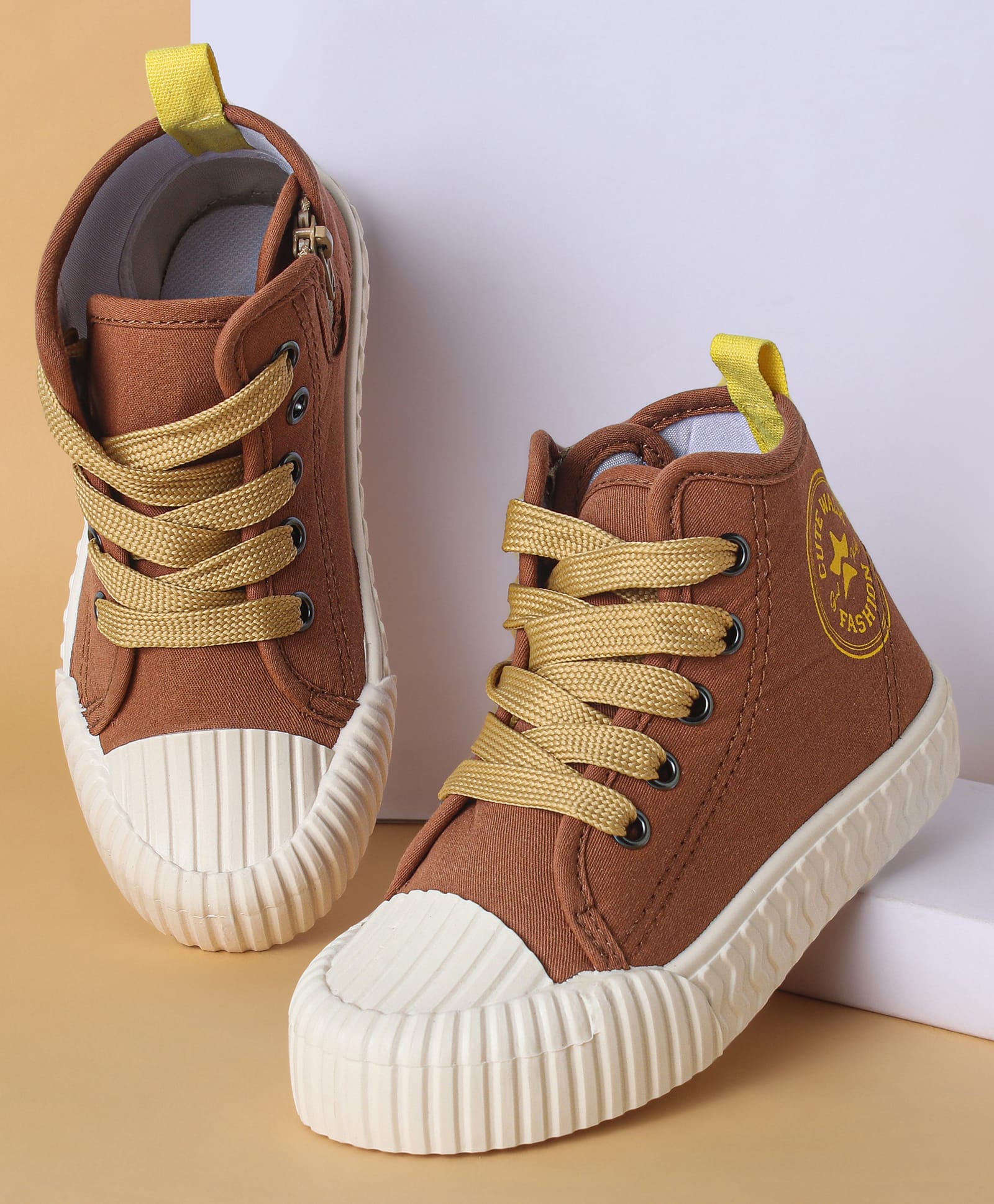Cute Walk by Babyhug Casual Shoes with Lace up Closure - Brown-image-21