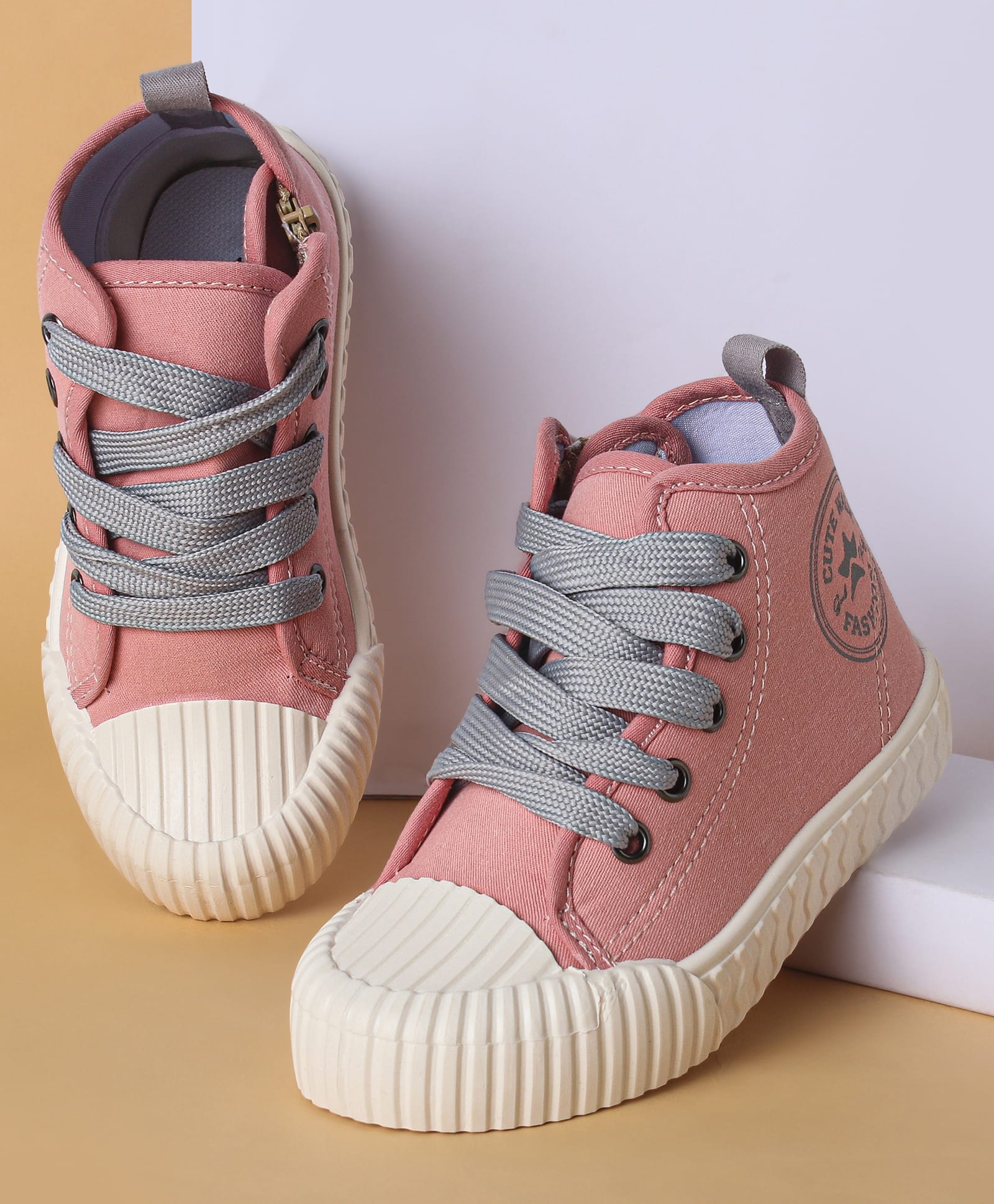 Cute Walk by Babyhug Casual Shoes with Lace up Closure - Pink-picture-24