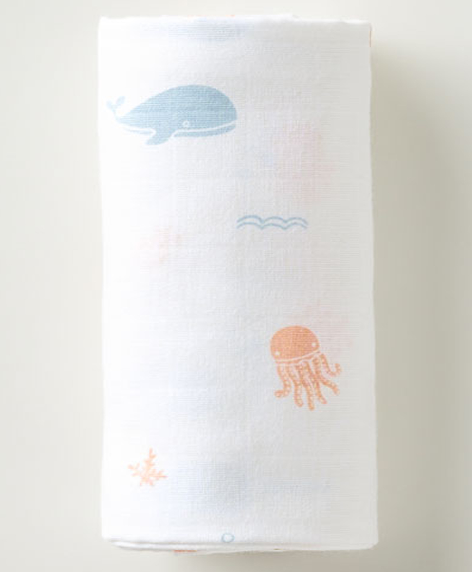 Aariro Organic Cotton Swaddle Sea Creatures-picture-21