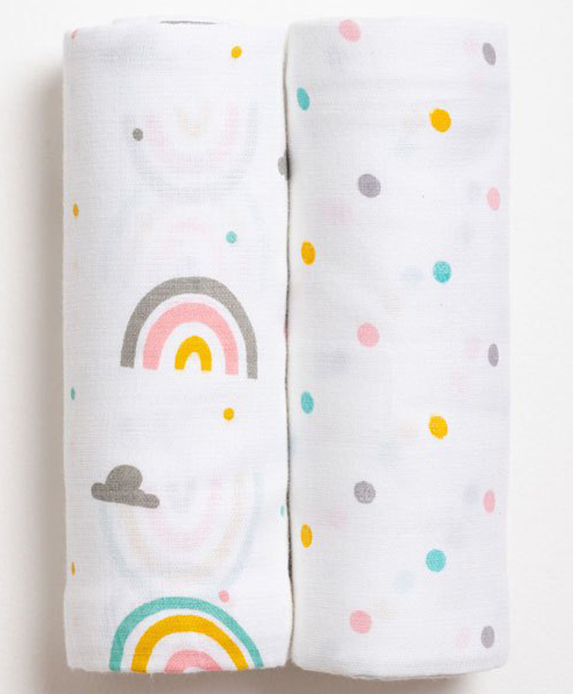 Aariro Organic Cotton Muslin Swaddle Follow the Rainbow-image-12