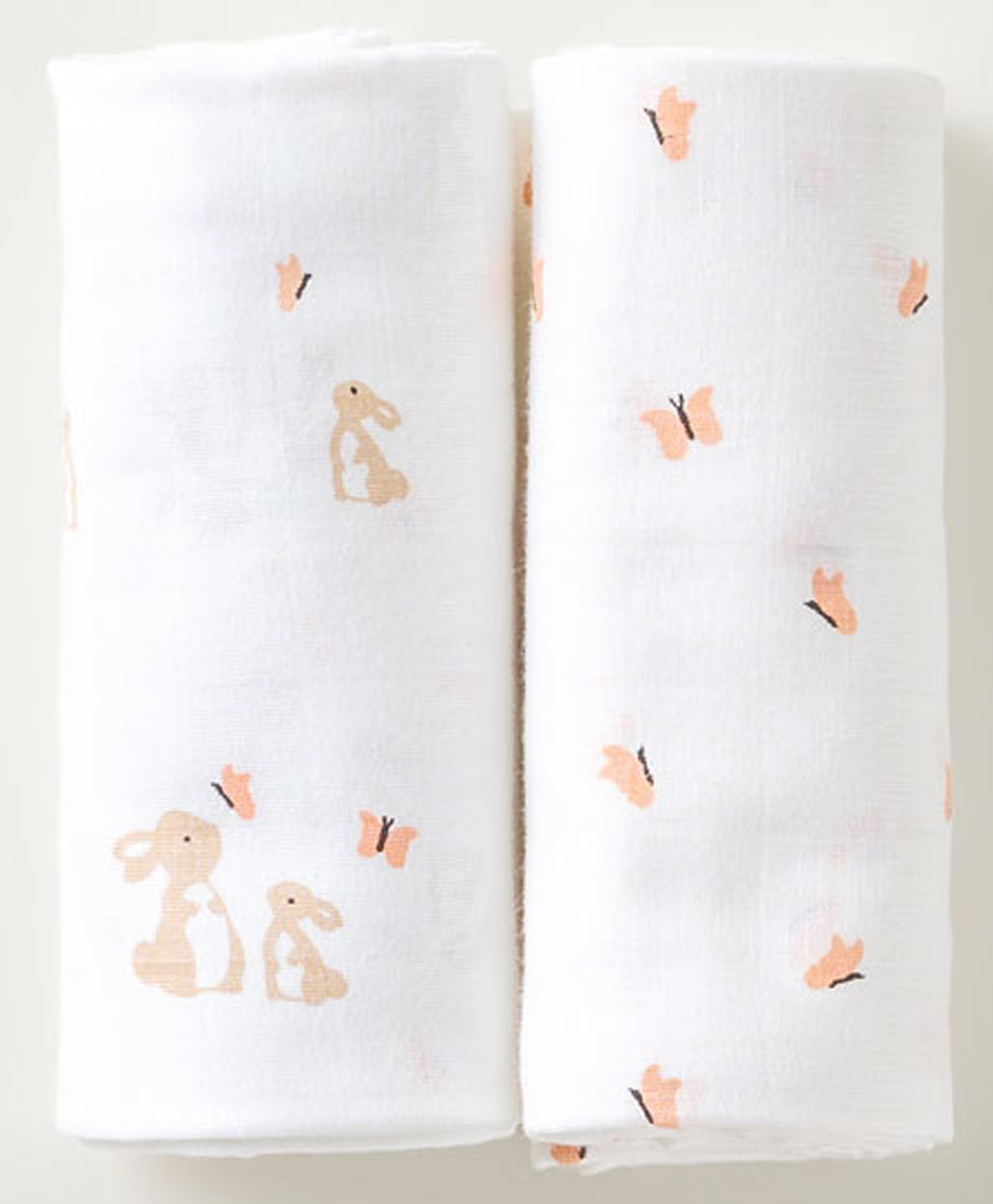 Aariro Organic Cotton Muslin Swaddle Honey Bunny-picture-29