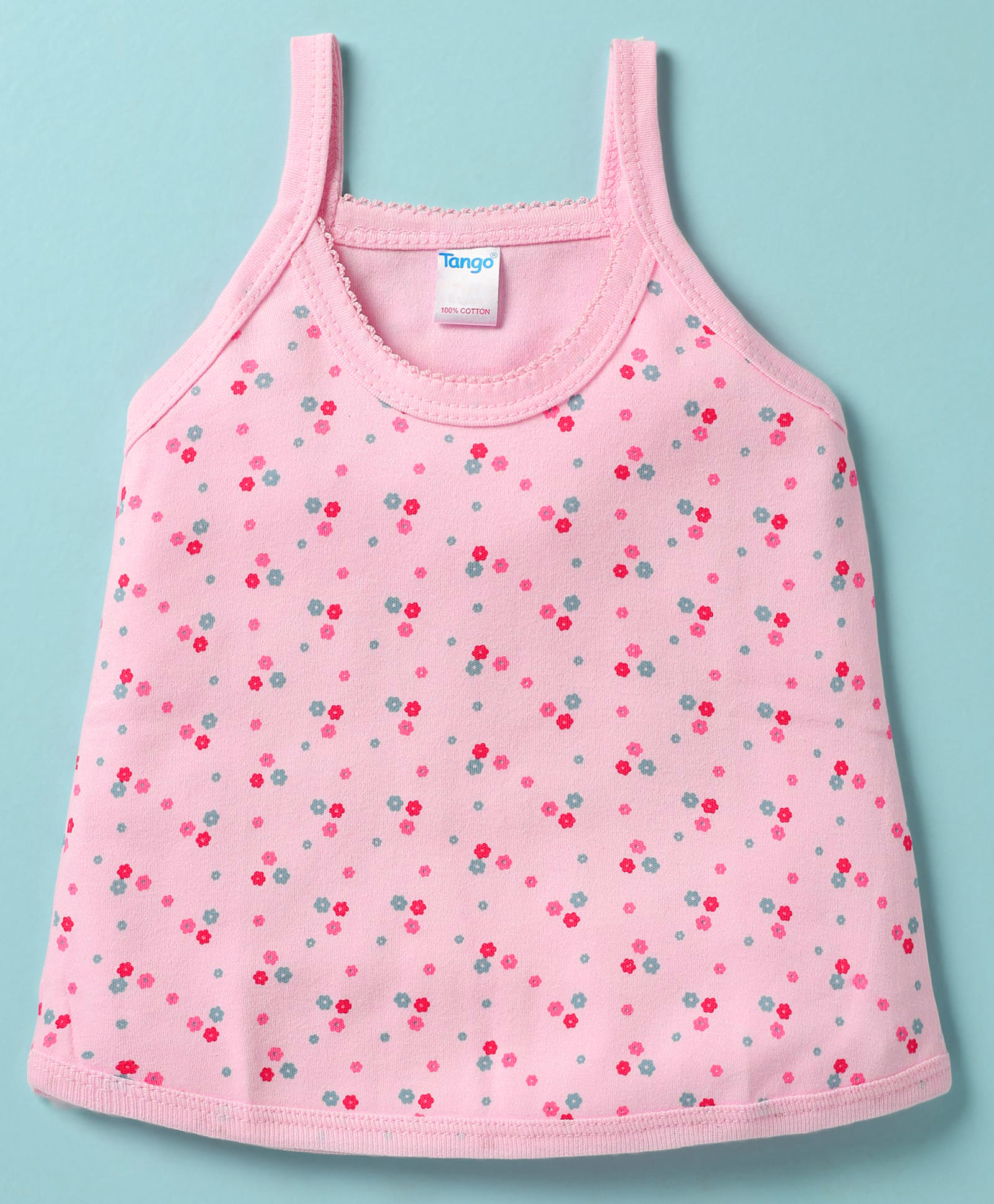 Tango Interlock Knit Sleeveless Slip with Floral Print - Pink-picture-18