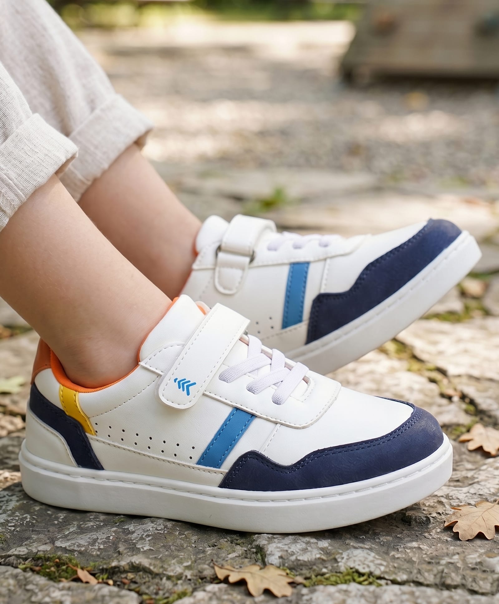 Pine Kids Velcro Closure Casual Shoes - White-image-14