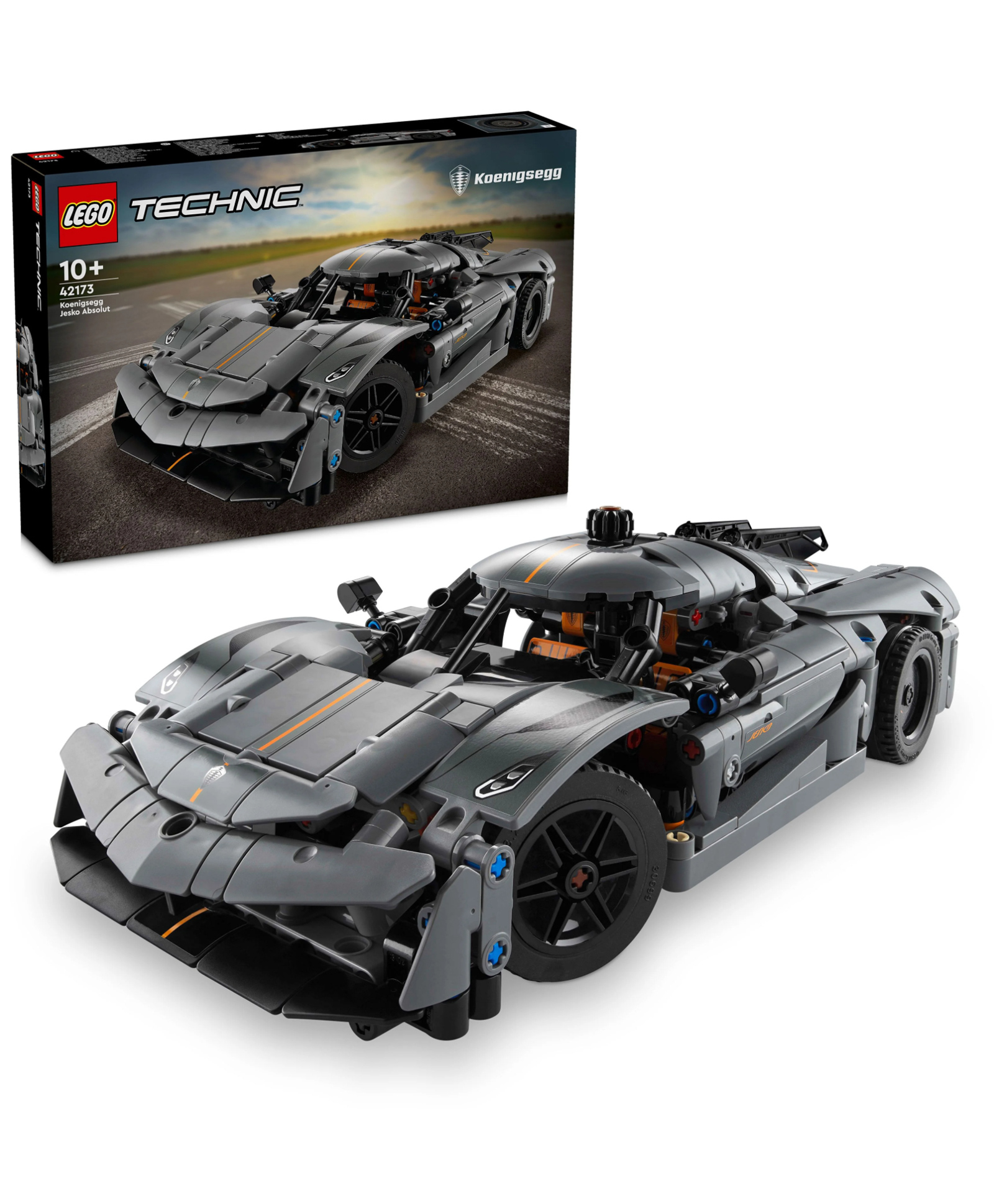 LEGO Technic Koenigsegg Jesko Absolut Gray Hypercar 801 Pieces - 42173