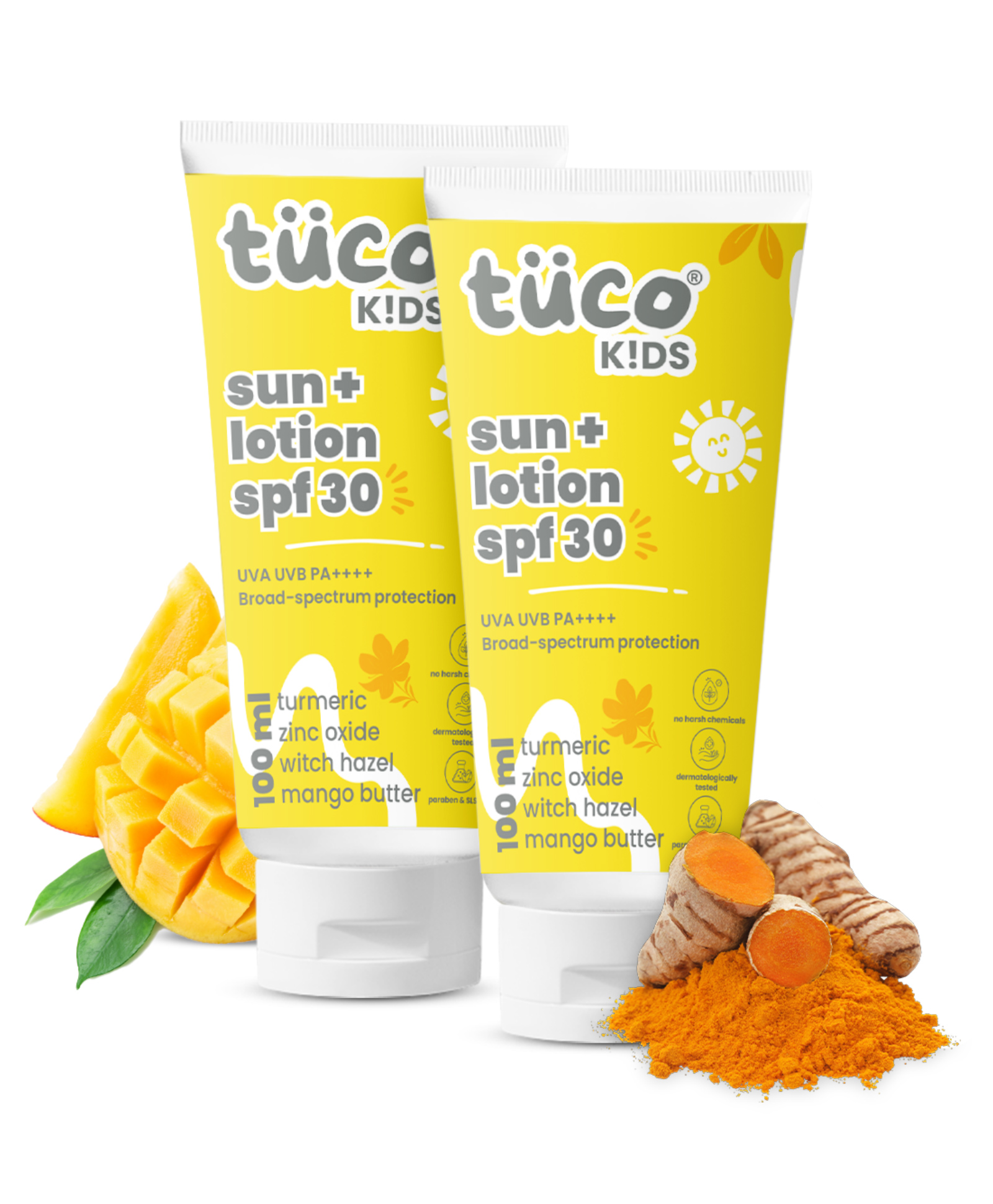 Tuco Kids 2-in-1 Sunscreen + Body Lotion SPF 30 | Turmeric & Mango Butter | UVA/UVB PA++++ | Broad Spectrum | 2 x 100ml-picture-14