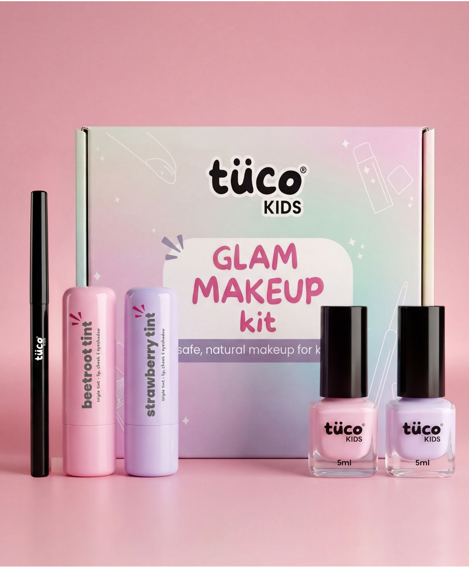 Tuco Kids Organic Glam Makeup Box for Girls | Safe Makeup Kit | Kids Lip Balm, Baby Kajal, Safe Nail Paint-image-17