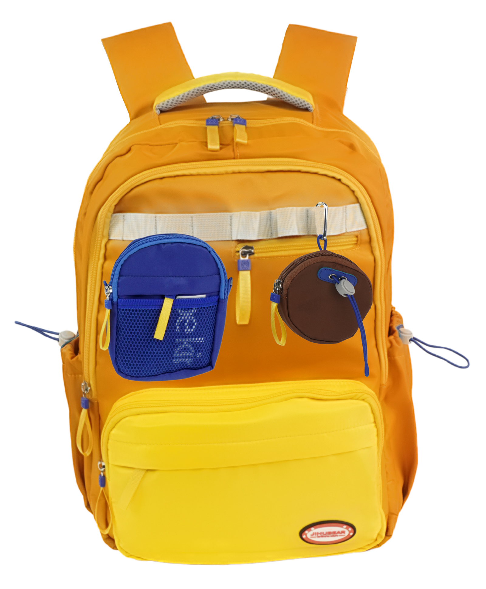 Little Surprise Box 3 in 1 Backpack for School Kids Orange - Height 19.5 Inches-image-34