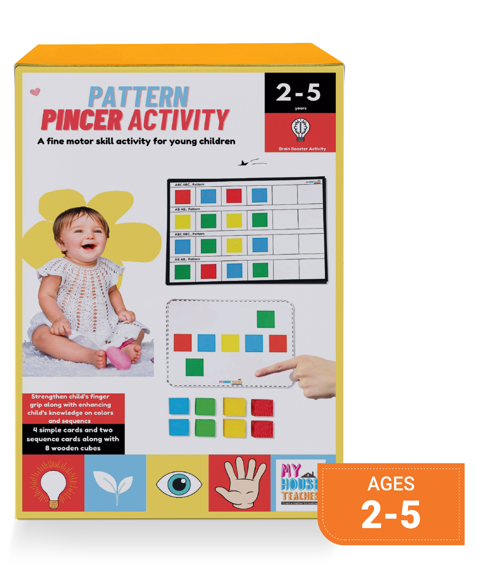 My House Teacher - Pattern And Pincer wooden Cube Activity Busy Bag-picture-11