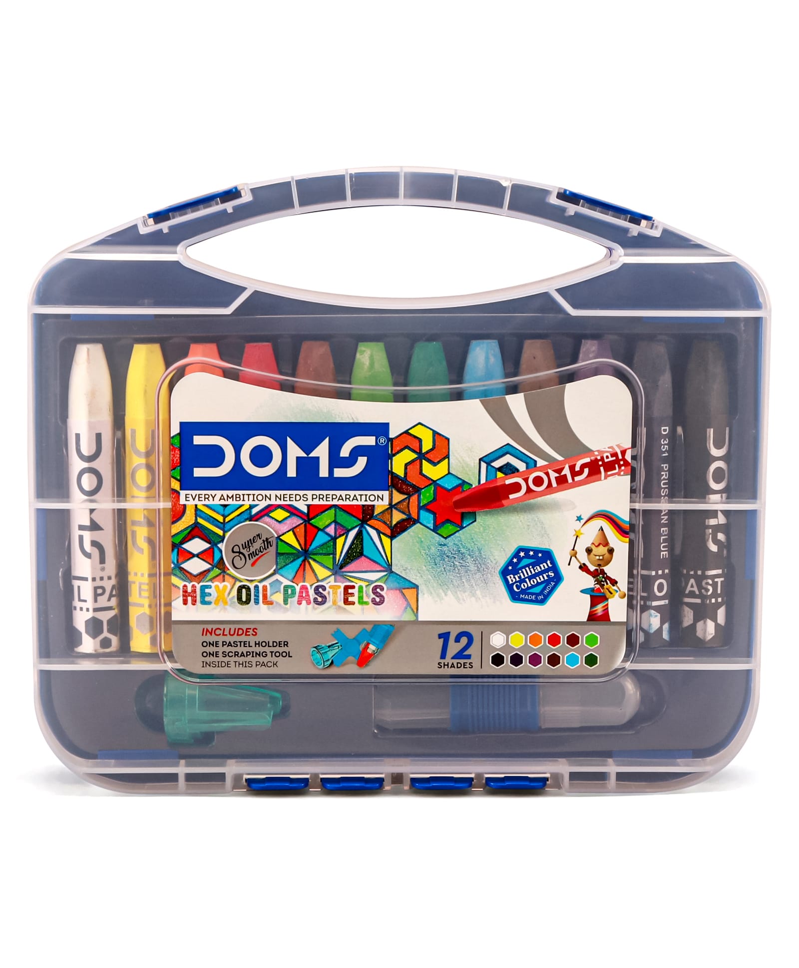 Doms Oil Pastel 12 Shades In Hexagonal Shape - Pack Of 12-picture-28