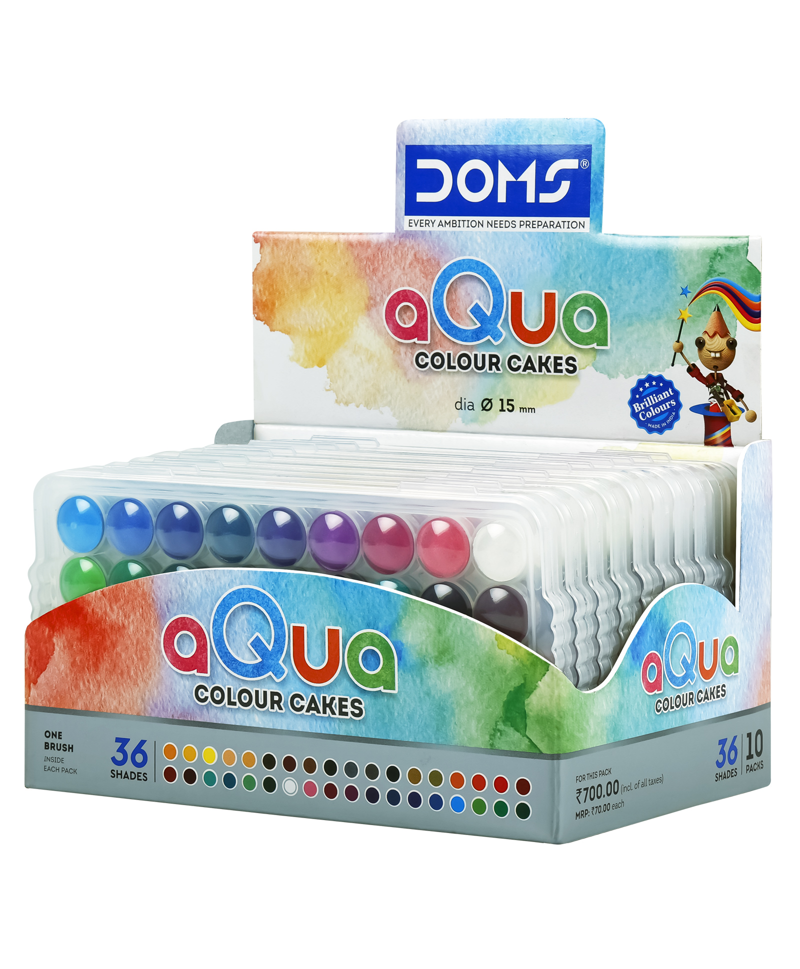 Doms Aqua Colour Cakes In 36 Shades - Pack Of 10-picture-40