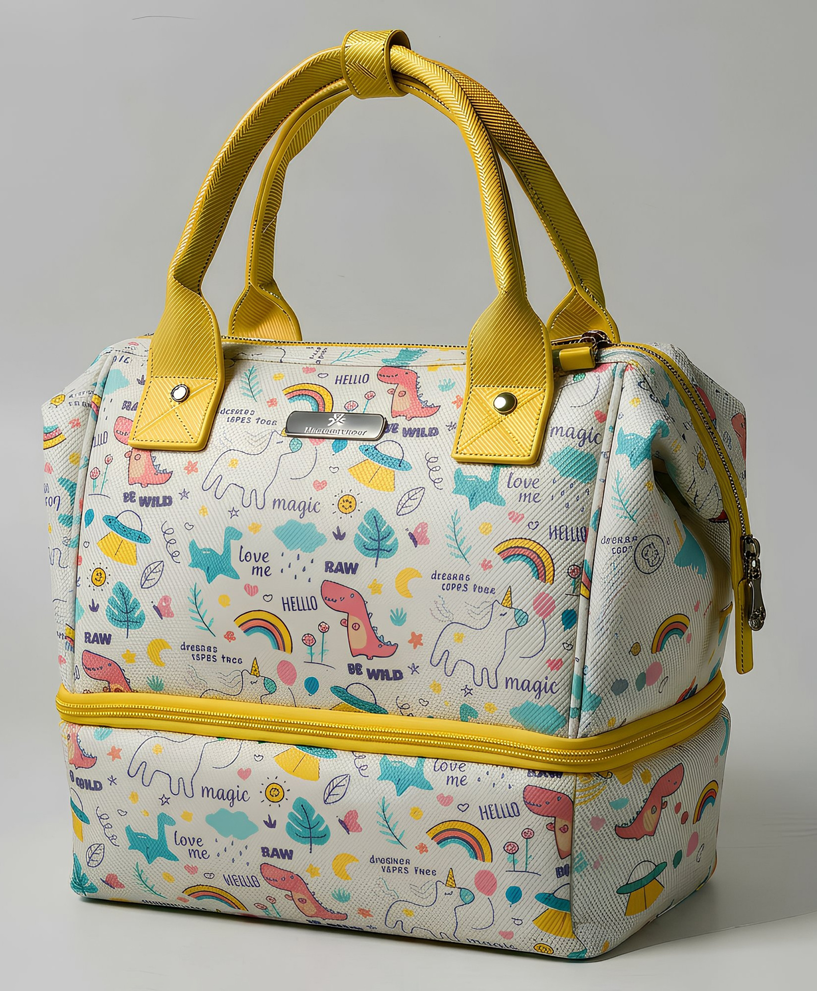 StarAndDaisy Bag for Mothers, Newborn Baby Diaper Bags with Multiple Pockets, Back Opening, Waterproof Pocket, LittleNest-Unicorn Print-picture-23