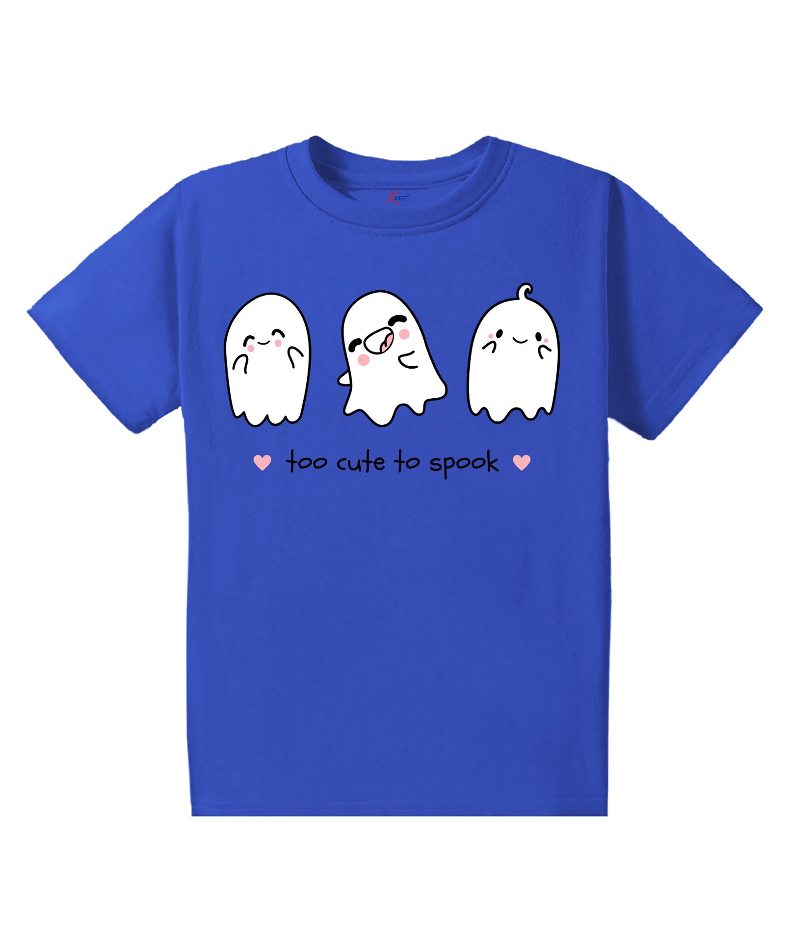 KAVEE Pure Cotton Half Sleeves Cute Monsters Printed Tee - Royal Blue-picture-36