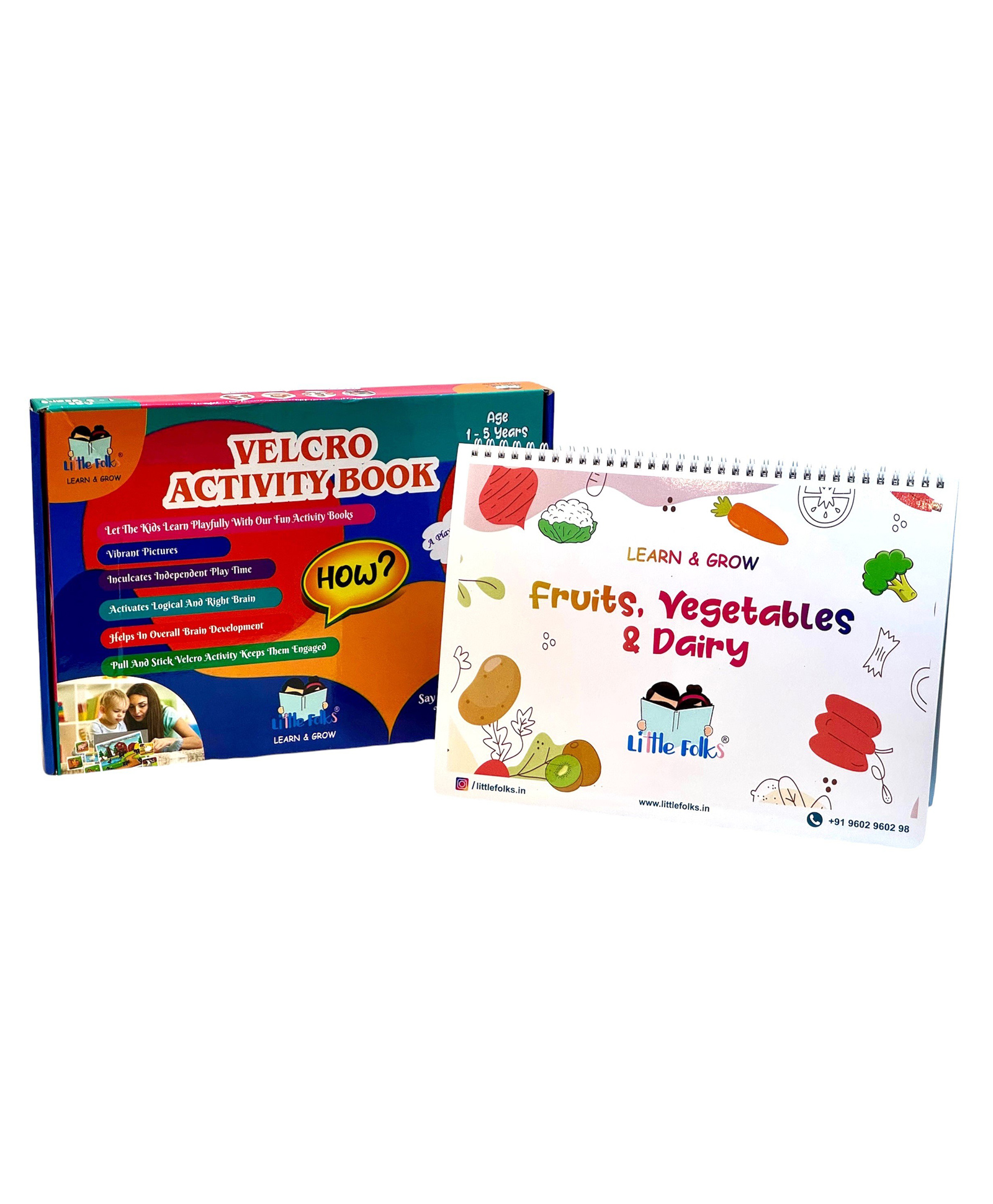 Fruits ,vegetables Book,Pull and stick Velcro Activity, English, 10 pages-80+ Reusable Stickers, Montessori book, Educational Toy, age 1-5 Years, Gifts For Toddlers-image-47