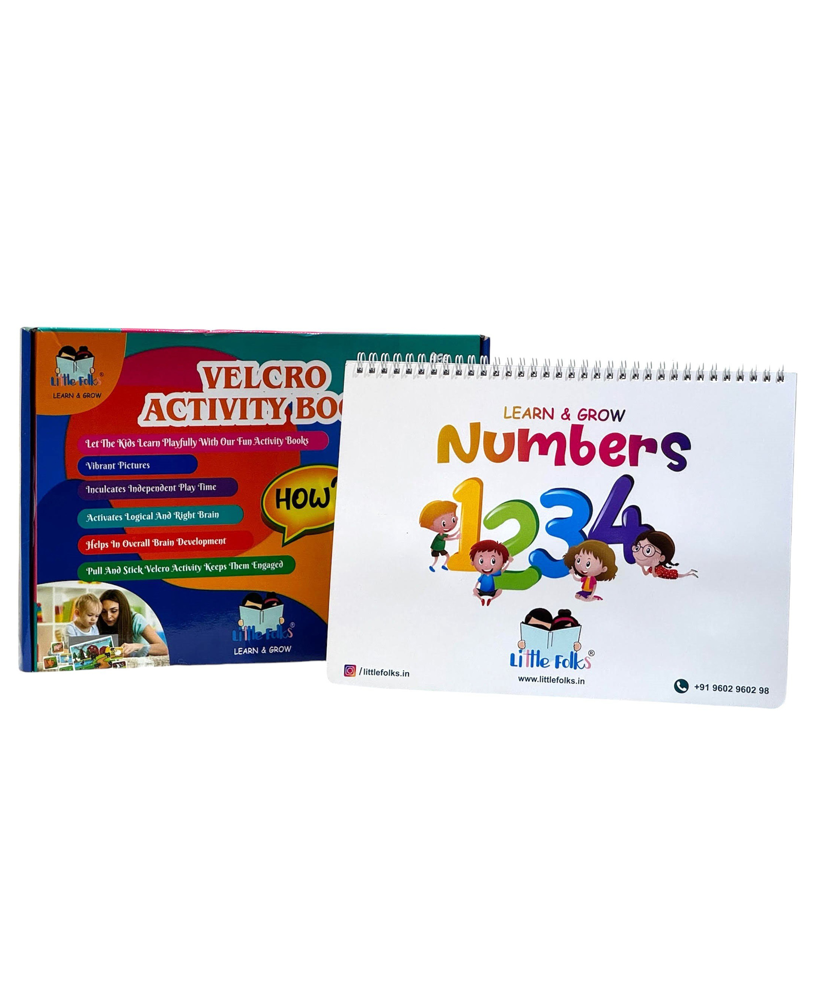 Numbers Book,Pull N stick Velcro Activity Book,English,10 pages-80+ reusable stickers,montessori Counting Numbers Book|Play N Learn Numbers Activity|Gifts|Travel friendly Toy|Age 1- 5 years - English-image-16