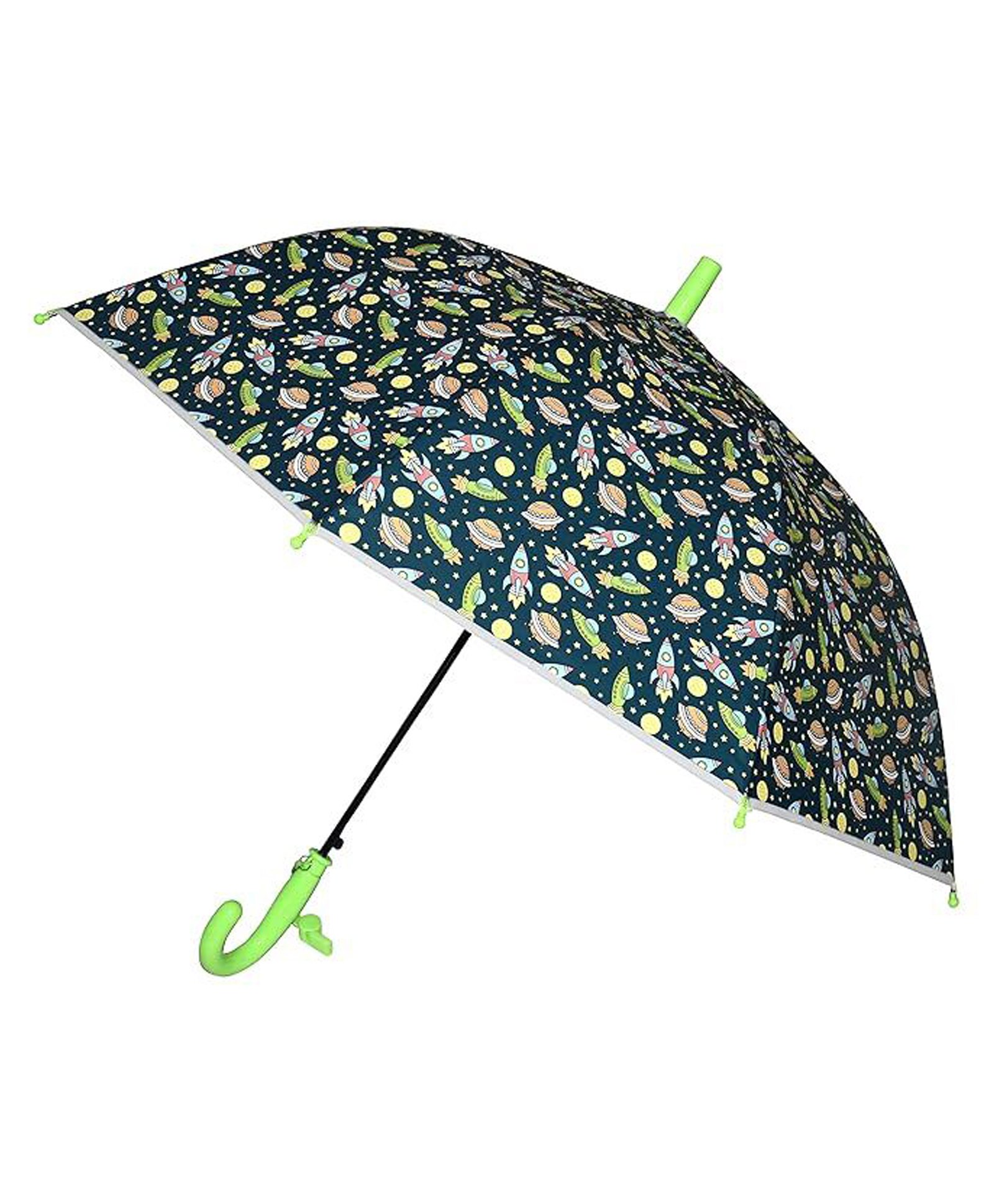 CHAATEWALA Space Theme Designed Umbrella - Green-picture-26