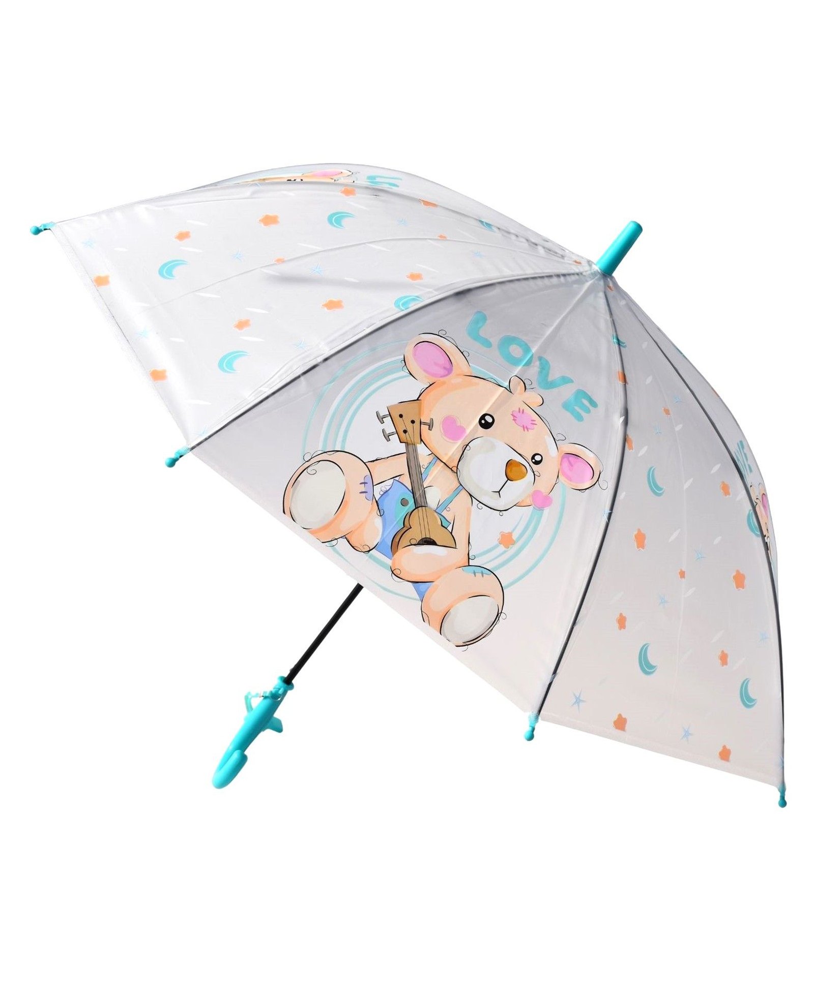 CHAATEWALA Teddy Bear Designed Translucent Umbrella - Multi Colour
