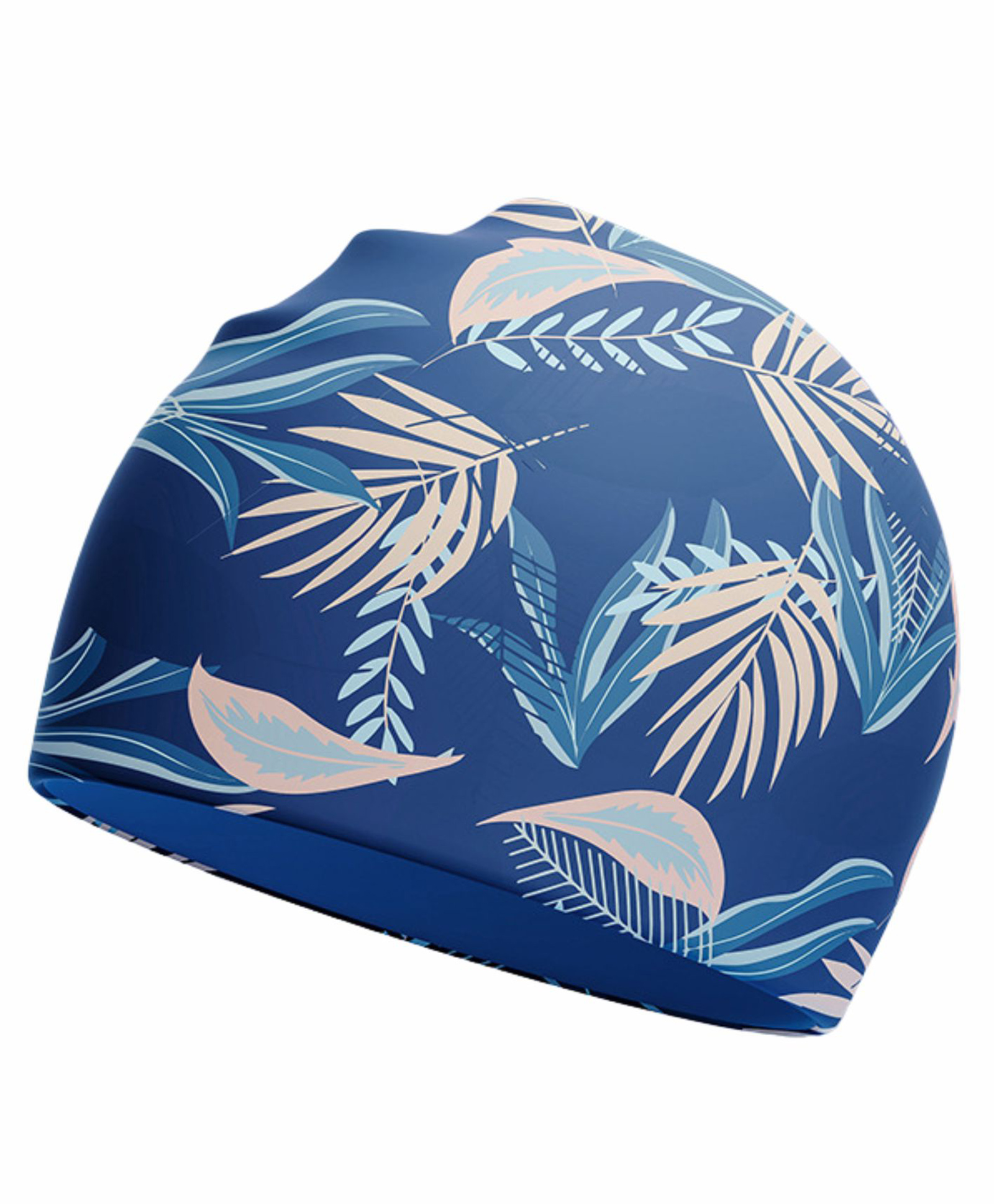 Little Surprise Box Ferns Print Silicone Swimming Cap - Navy Blue-picture-20
