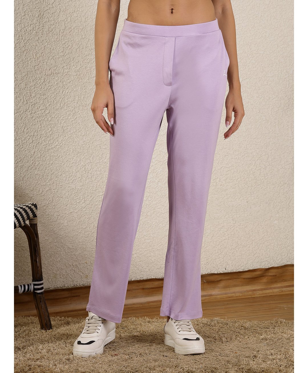 Zelena 100% Modal Solid Maternity Pant - Lavender-image-46