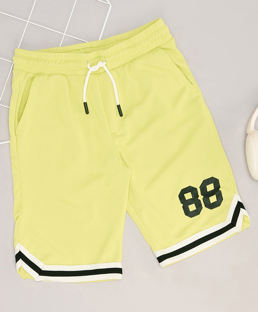 Pantaloons Junior Numerical Printed Shorts - Sunny Lime-picture-19