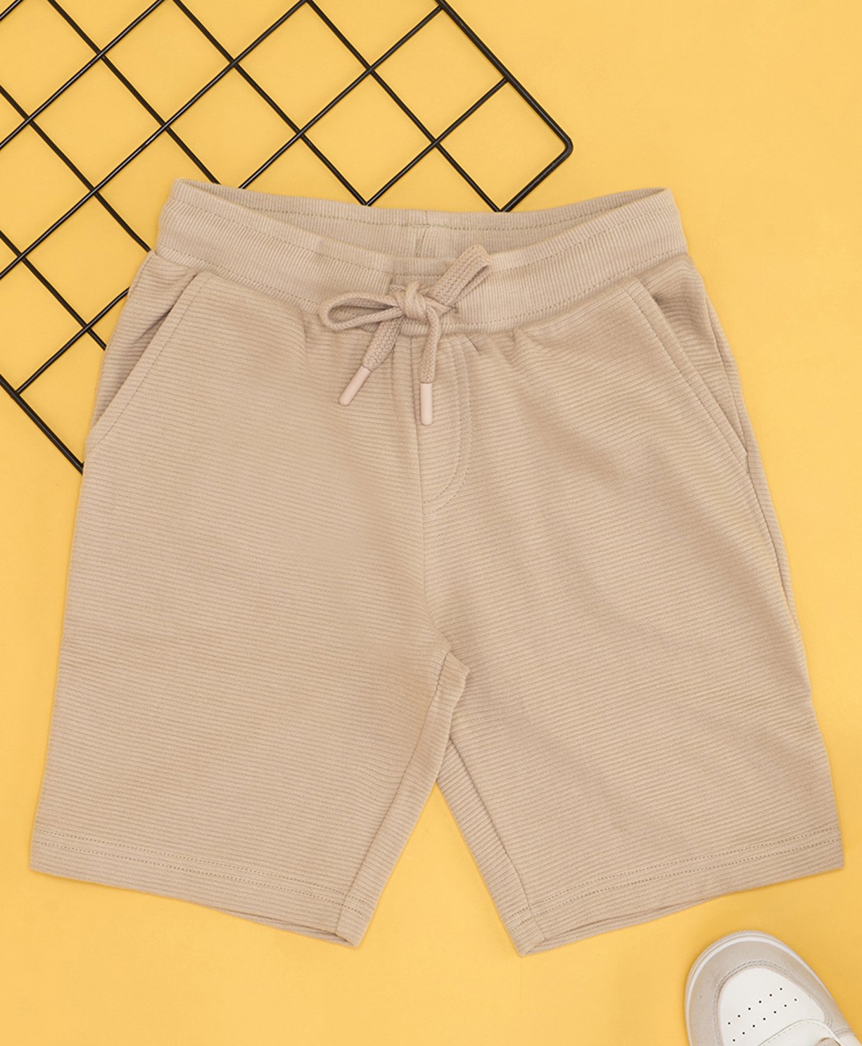 Pantaloons Junior Cotton Solid Shorts - Khaki-picture-22