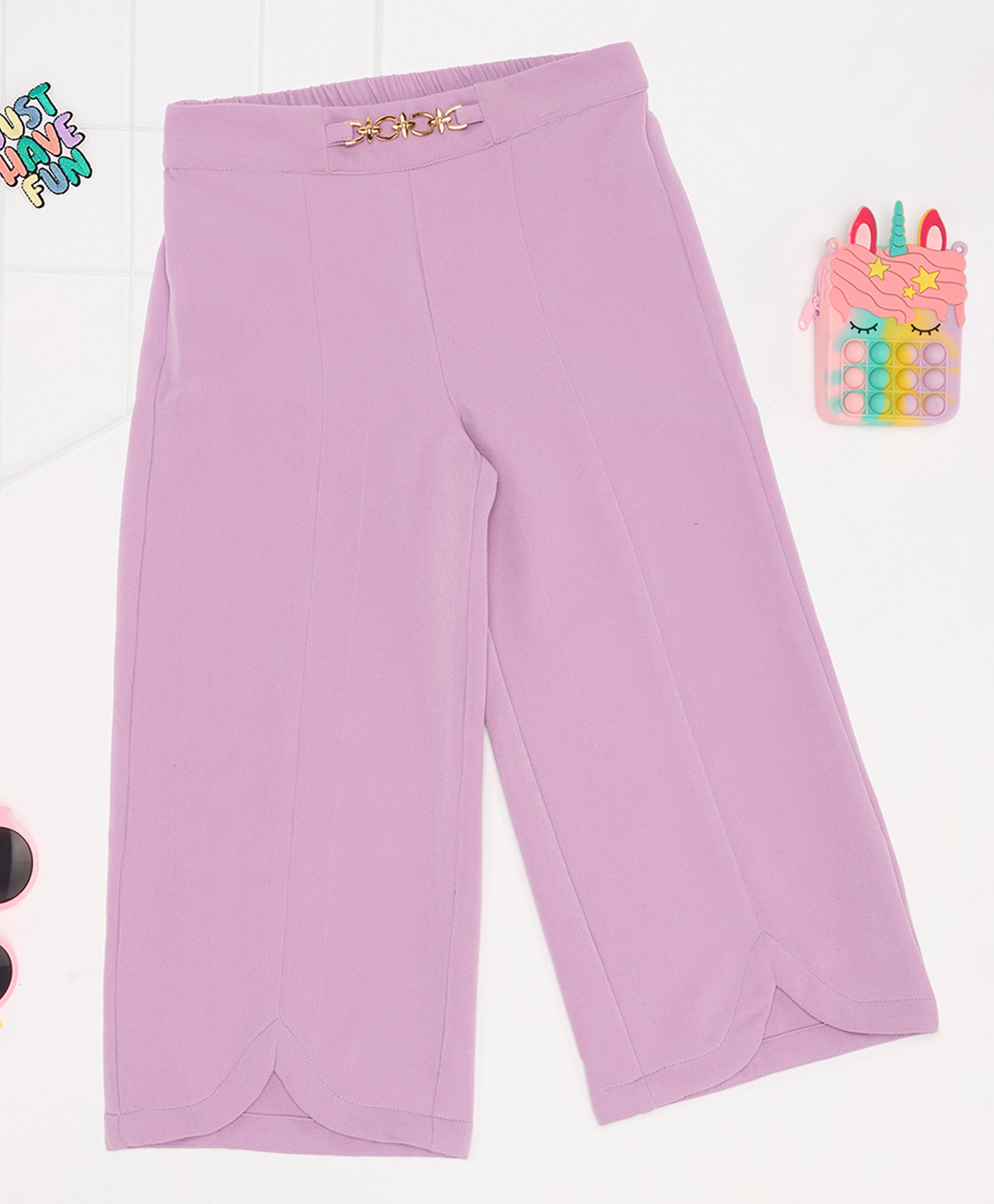 Pantaloons Junior Solid Trouser - Lilac-picture-14