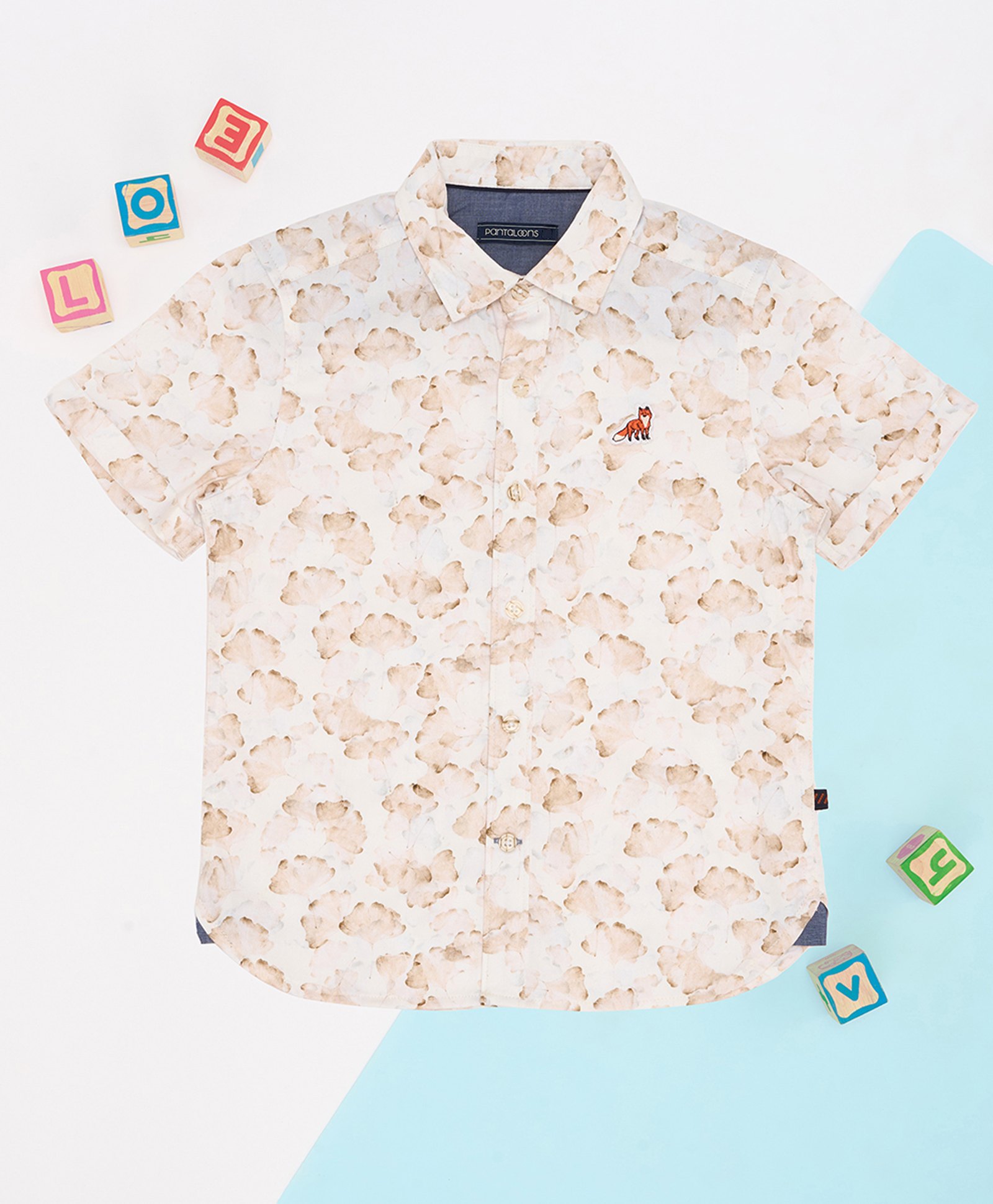 Pantaloons Junior Cotton Half Sleeves Floral Printed Shirt - White-picture-20