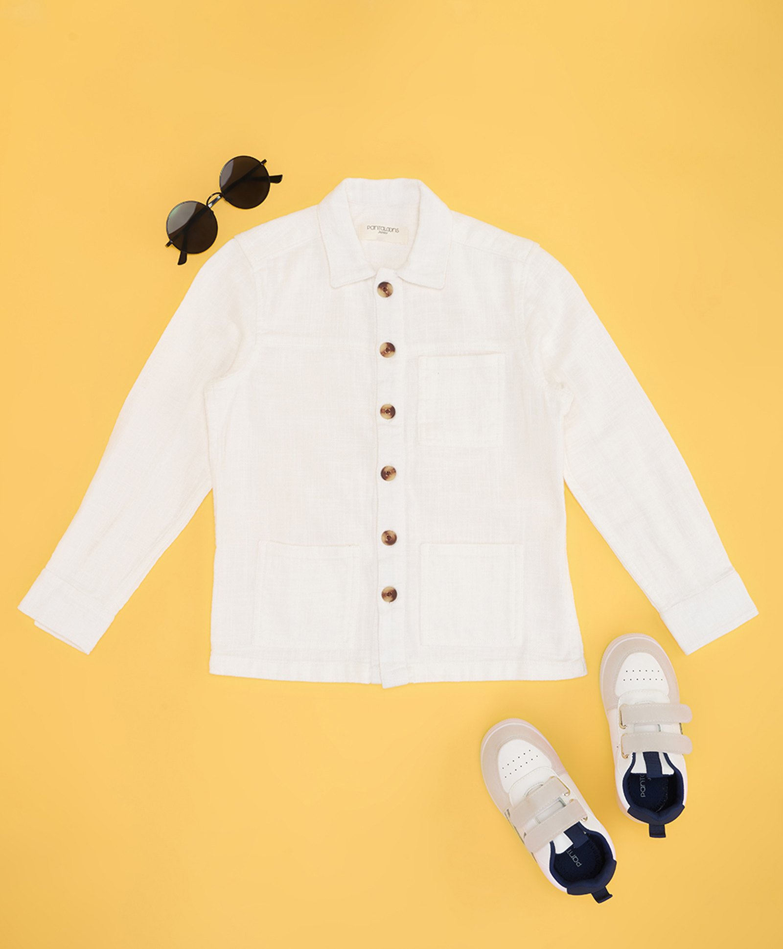 Pantaloons Junior Cotton Full Sleeves Solid Shirt - Bright White-picture-15