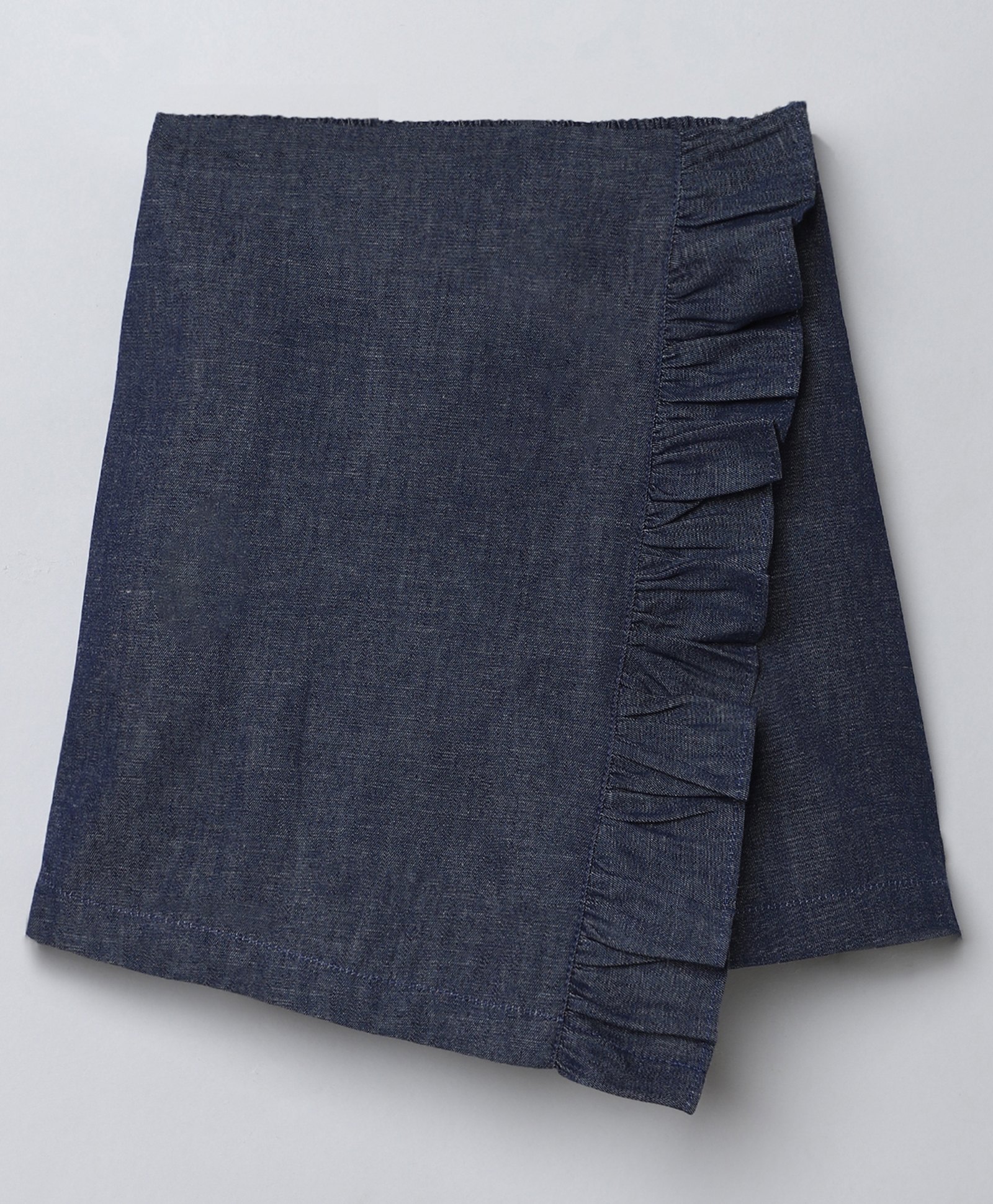 Taffykids Denim Ruffle Detail Skort - Blue-picture-24