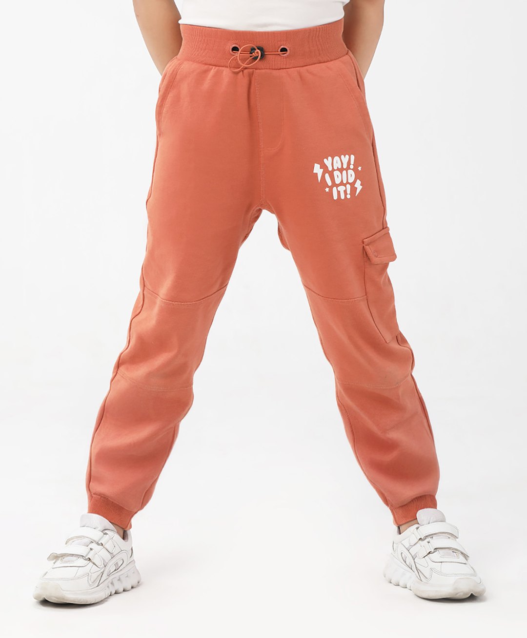 SuperBottoms Premium Cotton Yay I DId It Text Printed Stretchable & Adjustable Pajama - Brown-picture-31