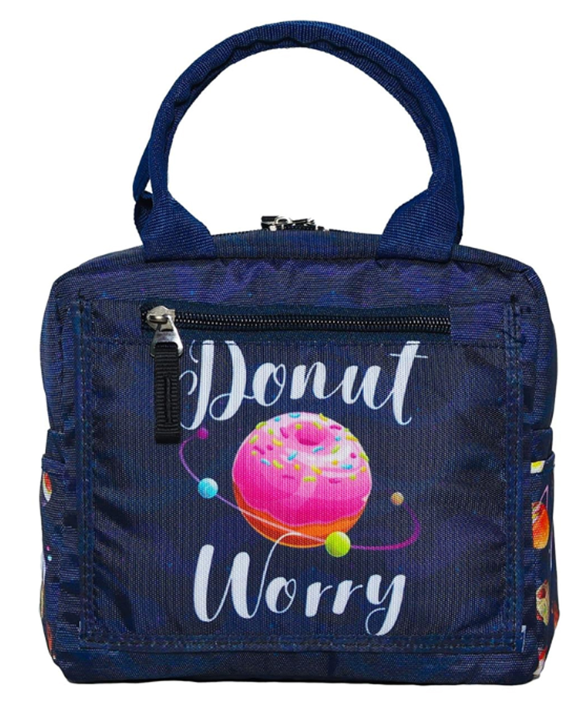 Echo Boomers Donut Printed Insulated Lunch Bag, Tiffin and Food Storage Bag - Navy Blue-image-39