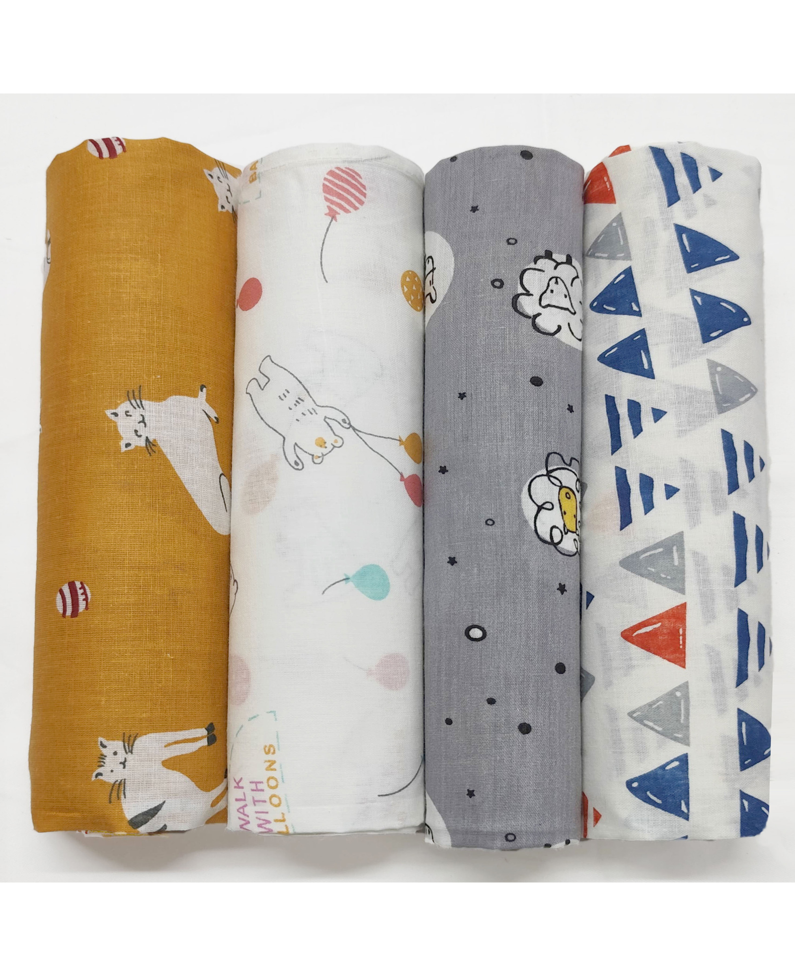 Trance Home Linen Super Soft Cotton Malmal Swaddle Cloth Pack of 4 - Circus-image-42