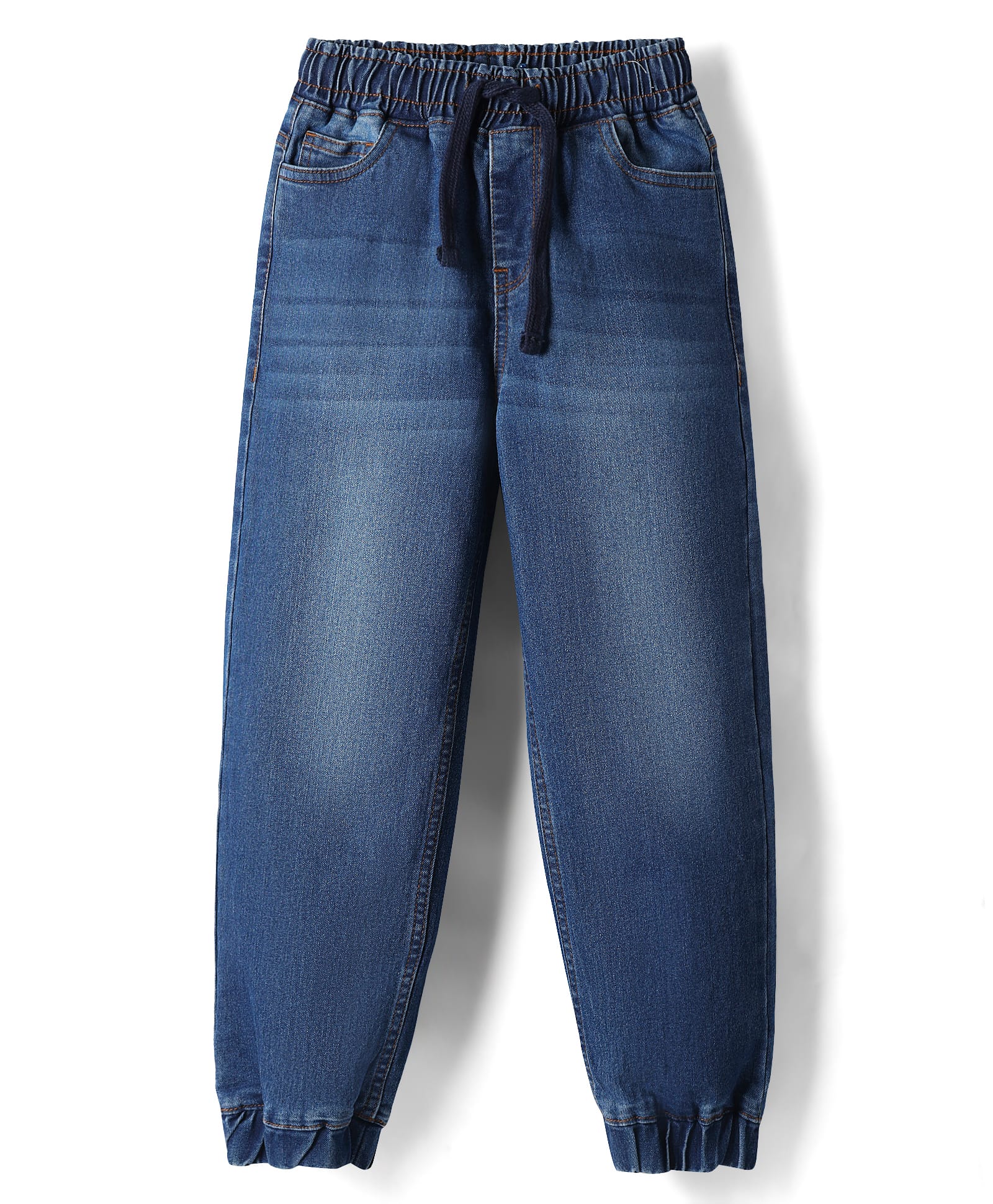 Pine Kids Denim Woven Full Length Washed Jeans - Navy Blue-picture-38