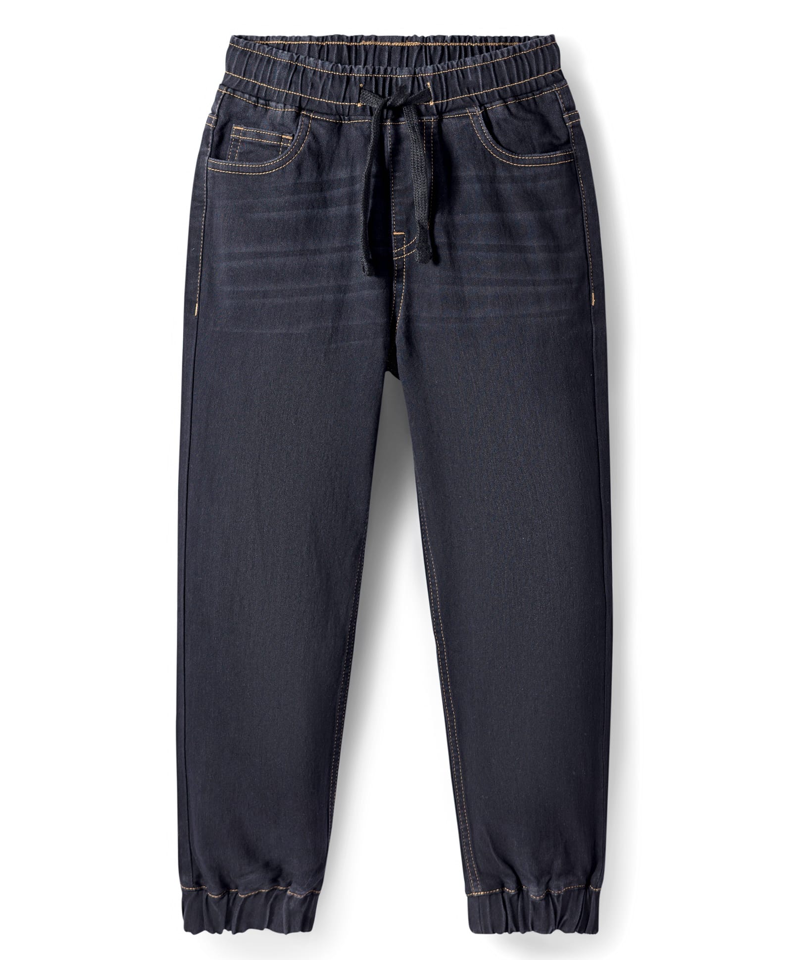 Pine Kids Denim Woven Full Length Washed Jeans - Black