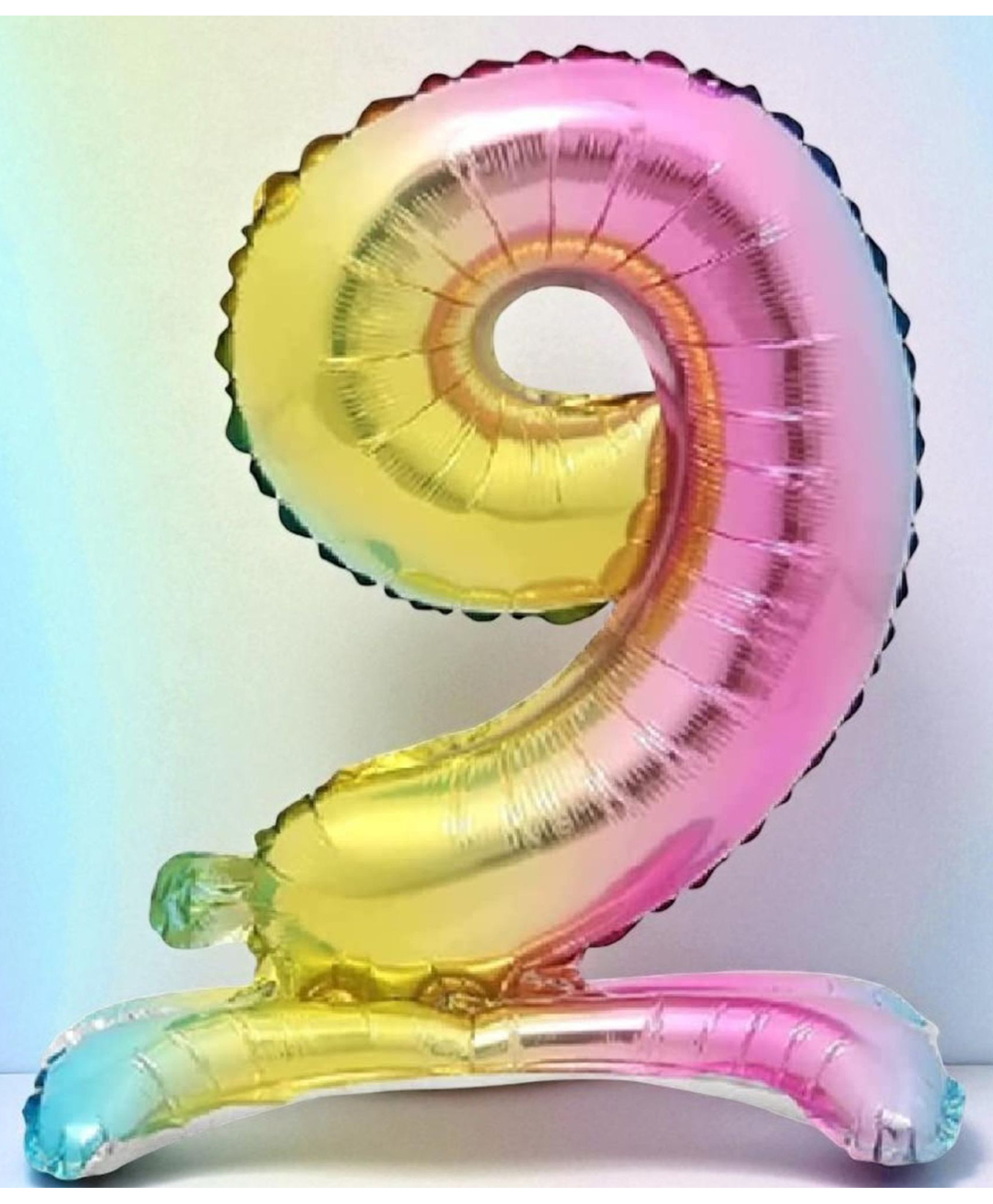 Birthday Popper Self Standing Rainbow Number 9 Foil Balloons for 9th Birthday Decoration Items for Boys or Girls Anniversary, Baby Shower, Annual Day Celebrations-picture-17