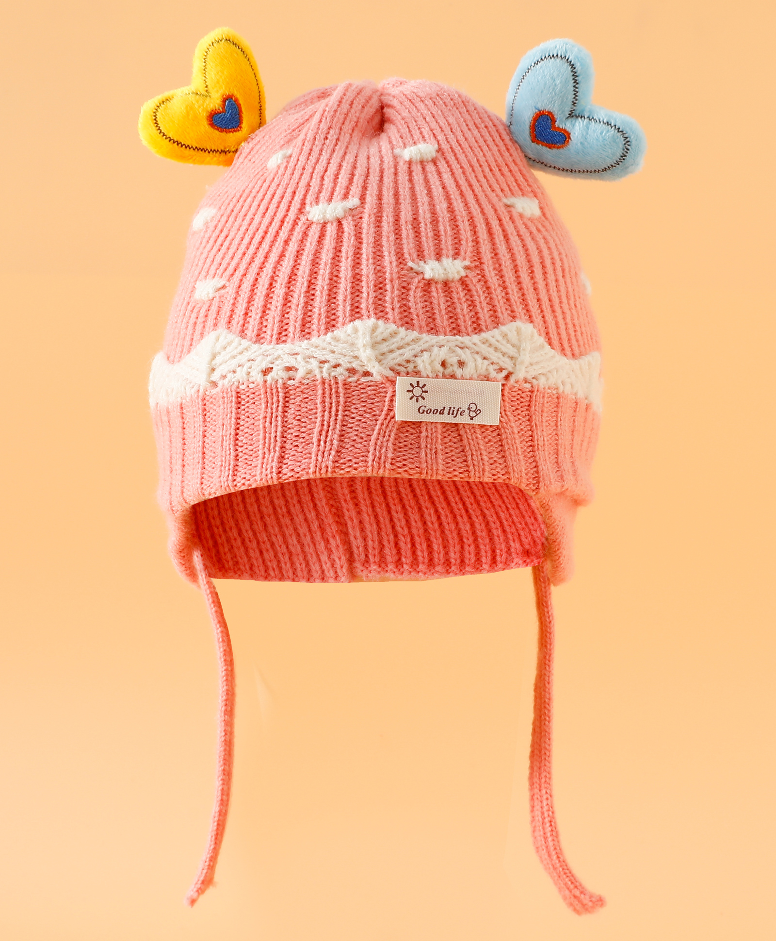 Babyhug Woollen Cap With Cord & Ear Applique Pink - Diameter 13 cm-picture-10